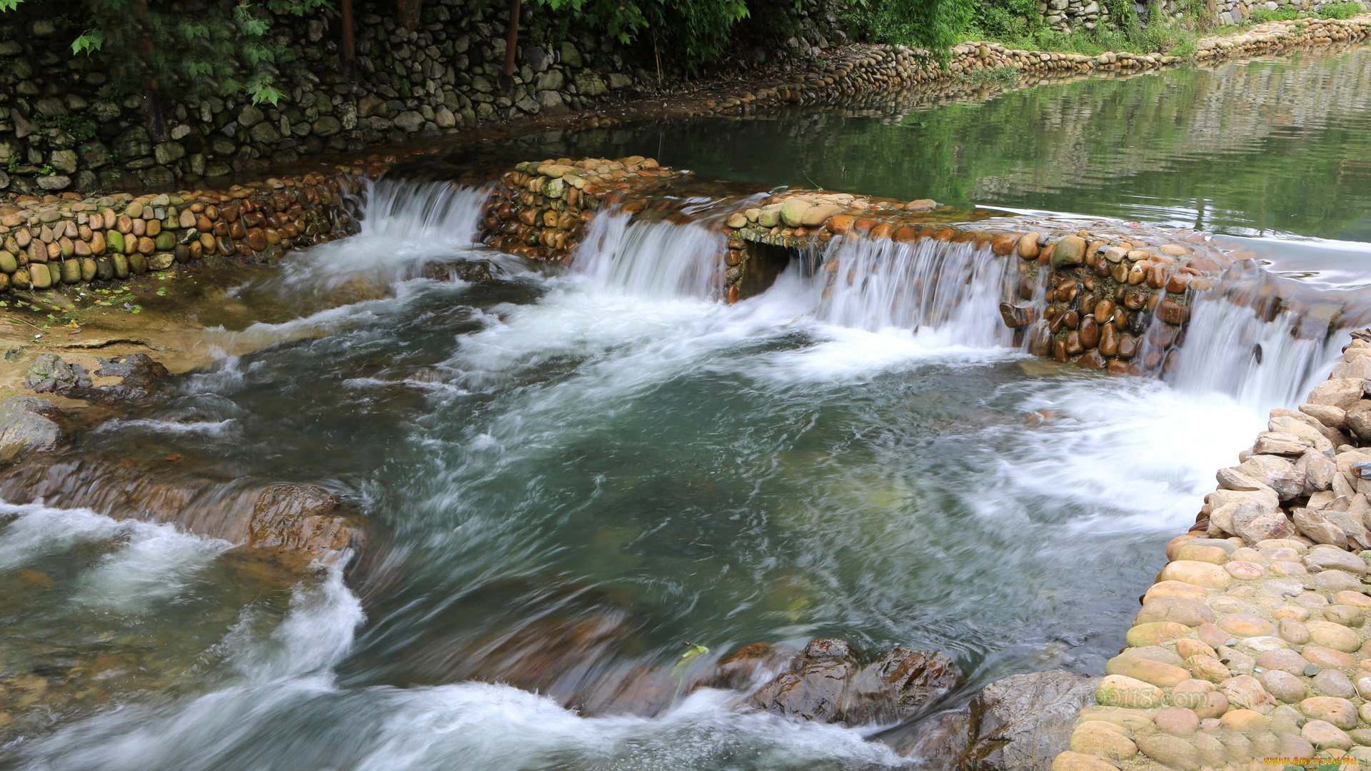 природа, реки, озера, река, камни