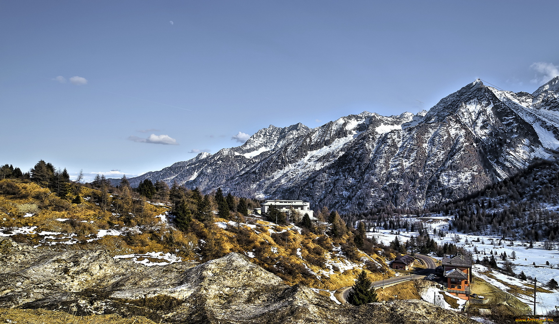 природа, горы, швейцария, небо