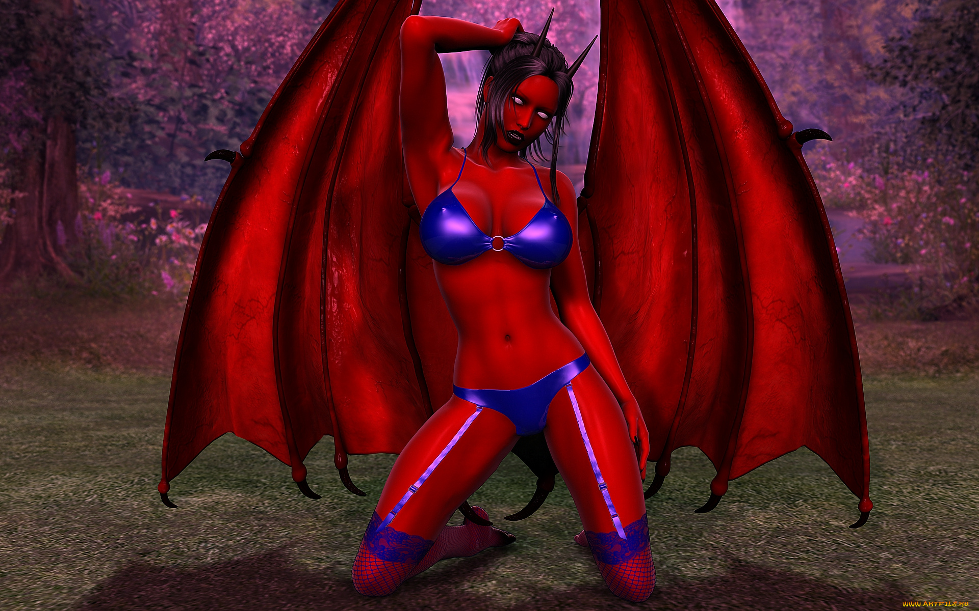 3д, графика, creatures, существа, демон