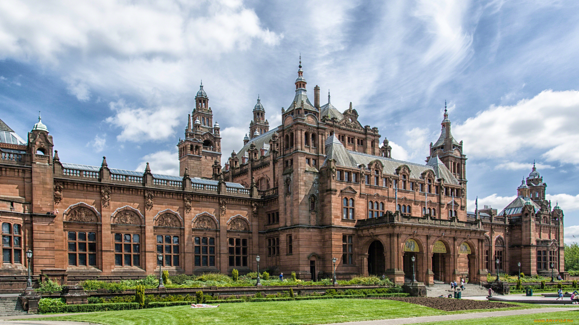 kelvingrove, art, gallery, and, museum, -, glasgow, , scotland, , uk, города, -, здания, , дома, дворец