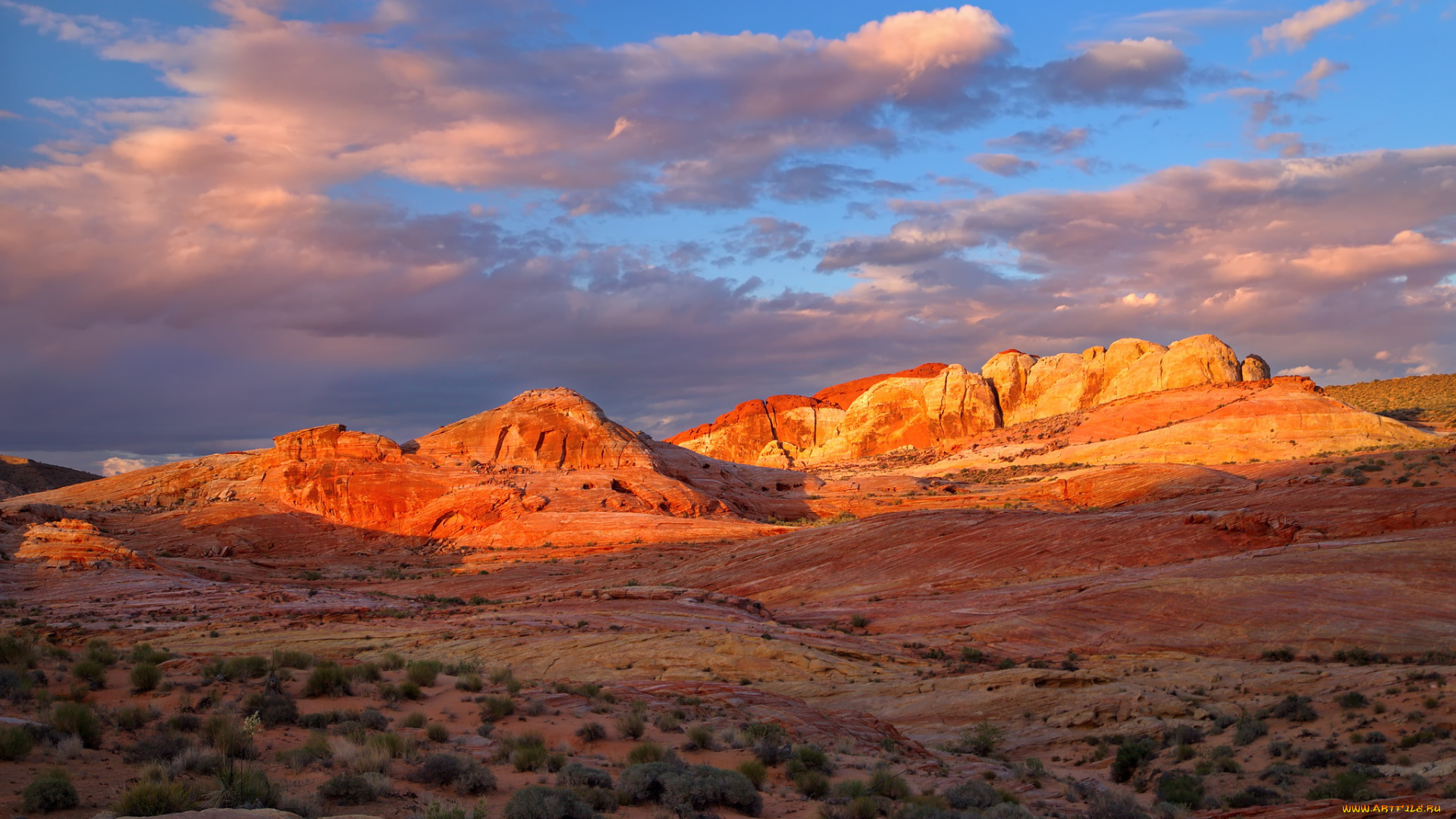 природа, горы, небо, закат, скалы