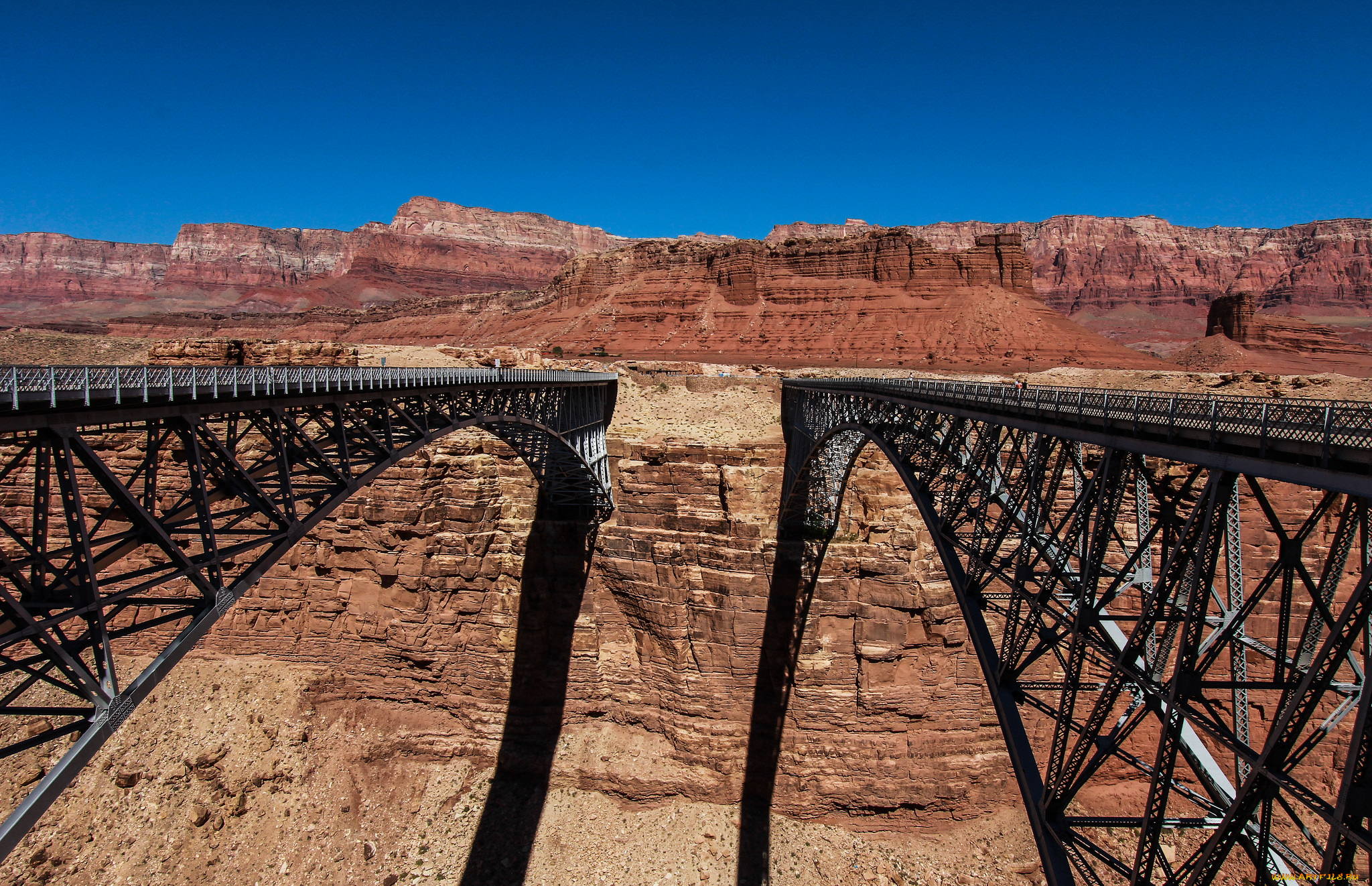 природа, горы, ущелбе, мосты