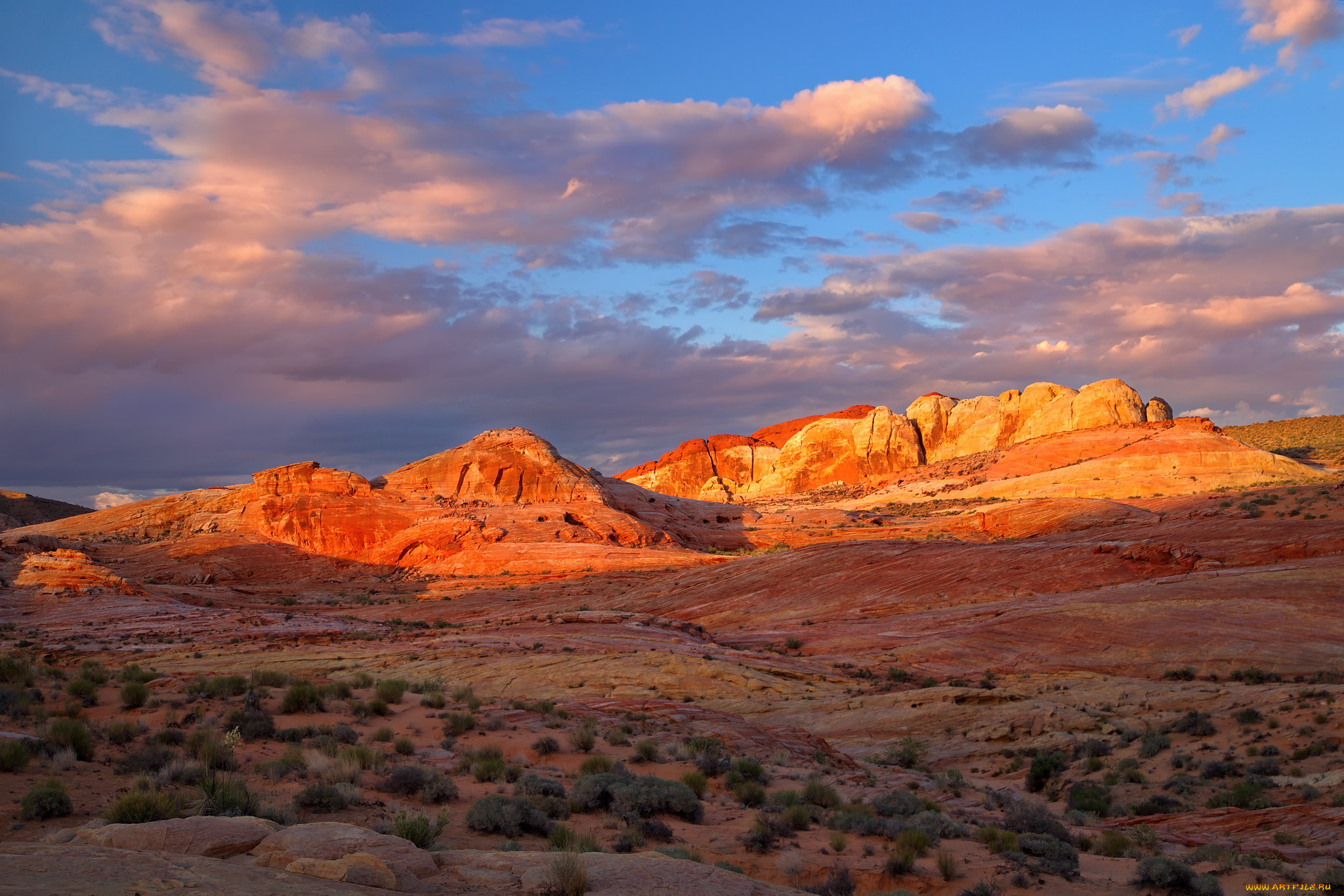 природа, горы, небо, закат, скалы