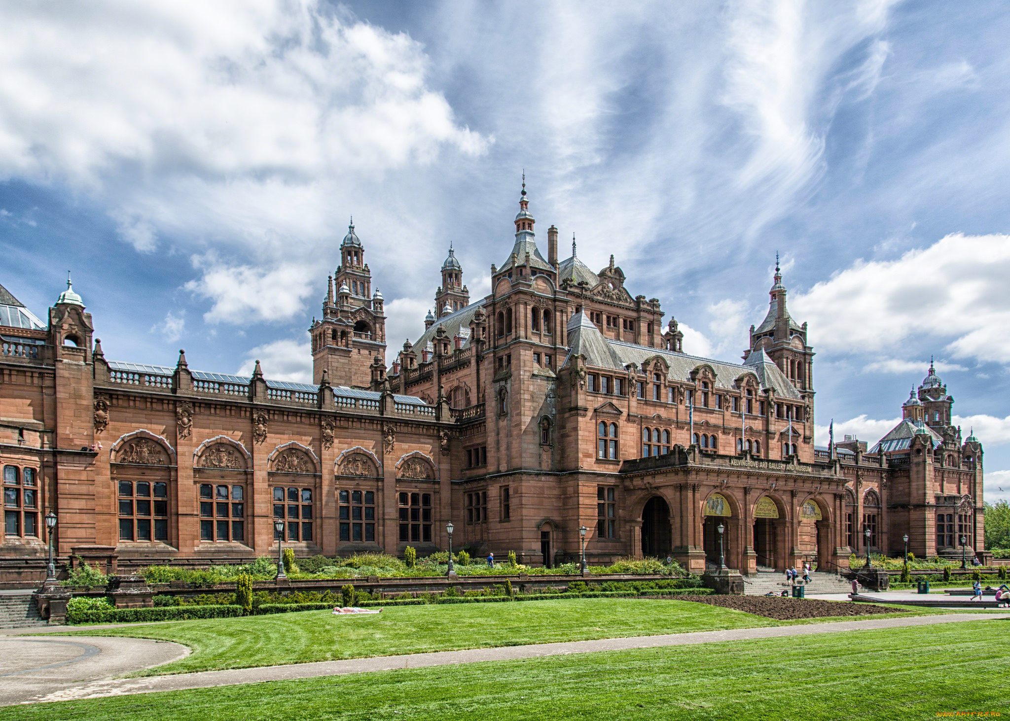 kelvingrove, art, gallery, and, museum, -, glasgow, , scotland, , uk, города, -, здания, , дома, дворец