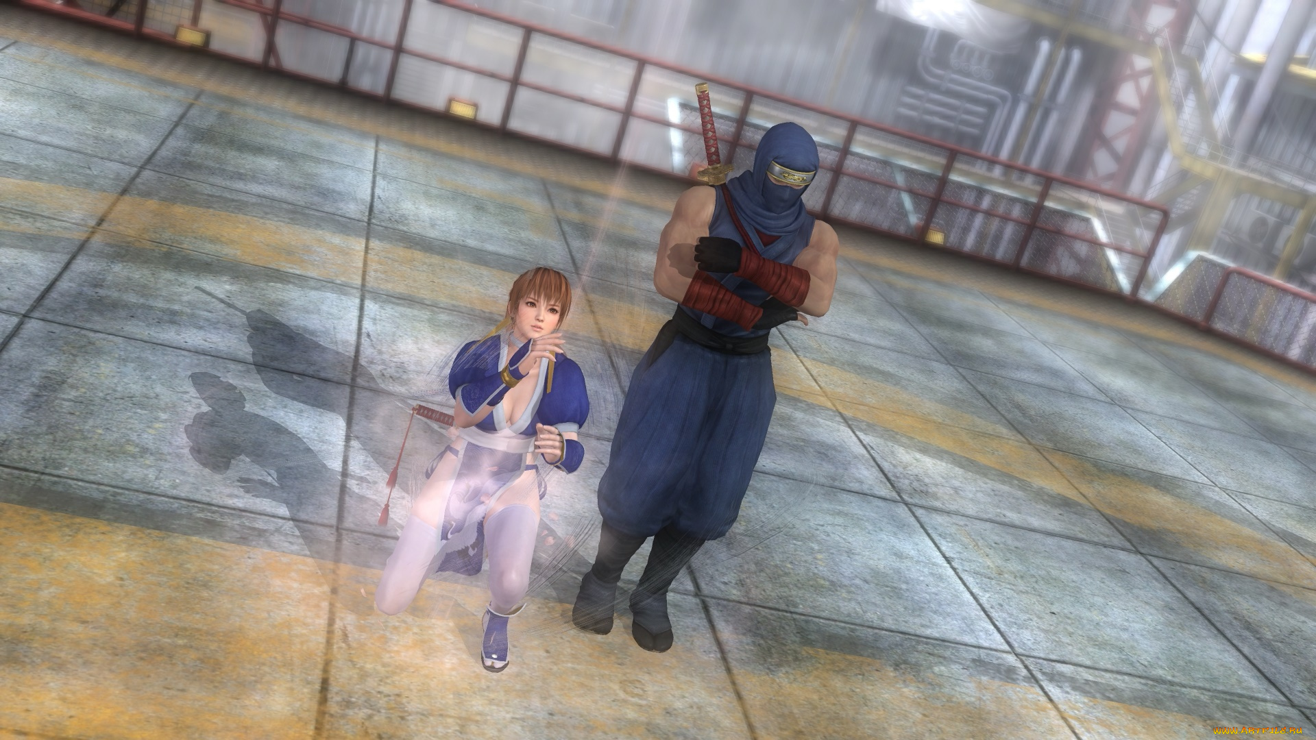 видео, игры, dead, or, alive, 5, ниндзя, фон, взгляд, девушка