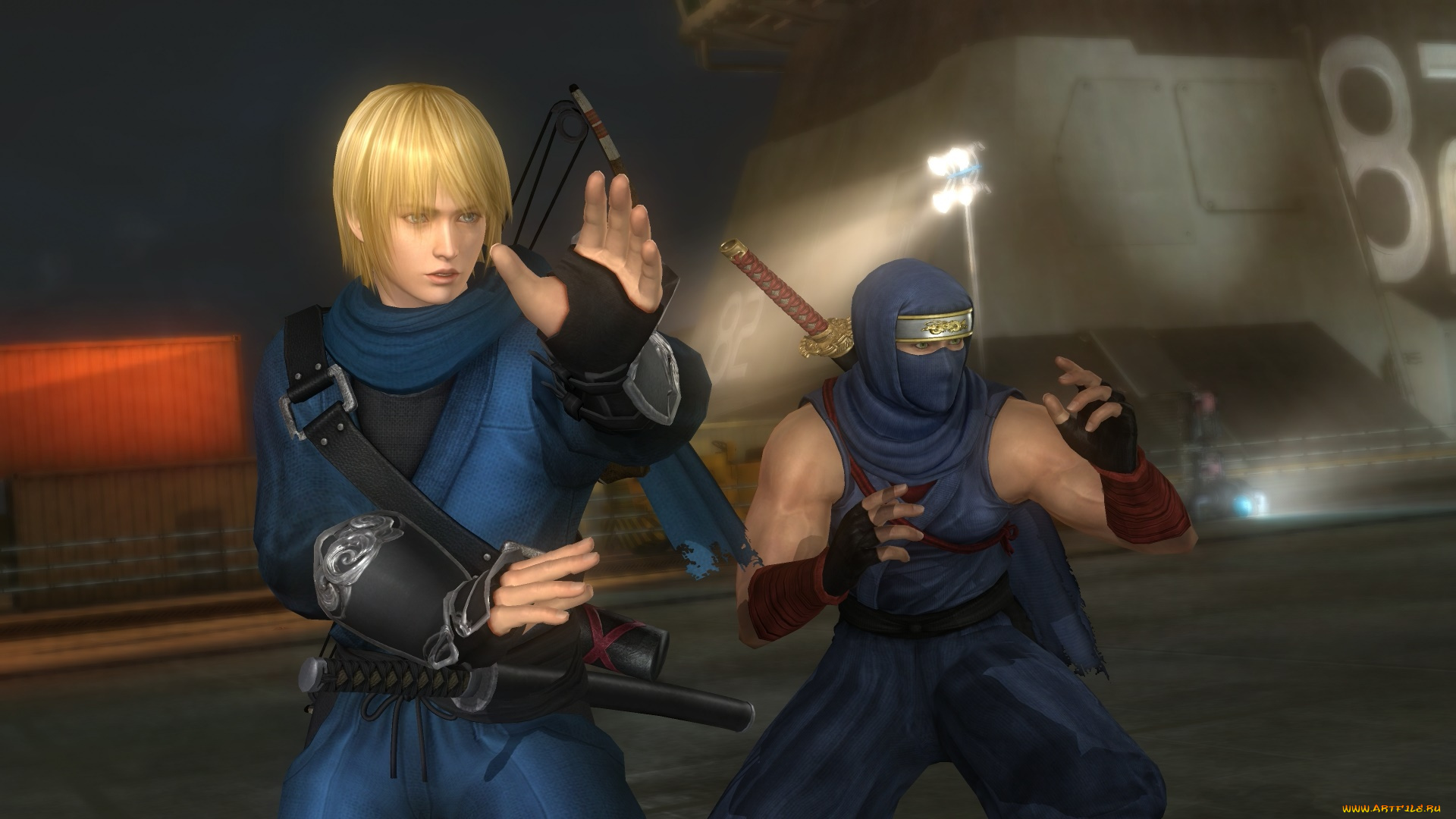 видео, игры, dead, or, alive, 5, взгляд, девушка, ниндзя, фон