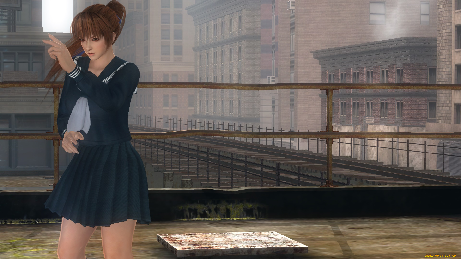 3д, графика, аниме, , anime, девушка, взгляд, фон