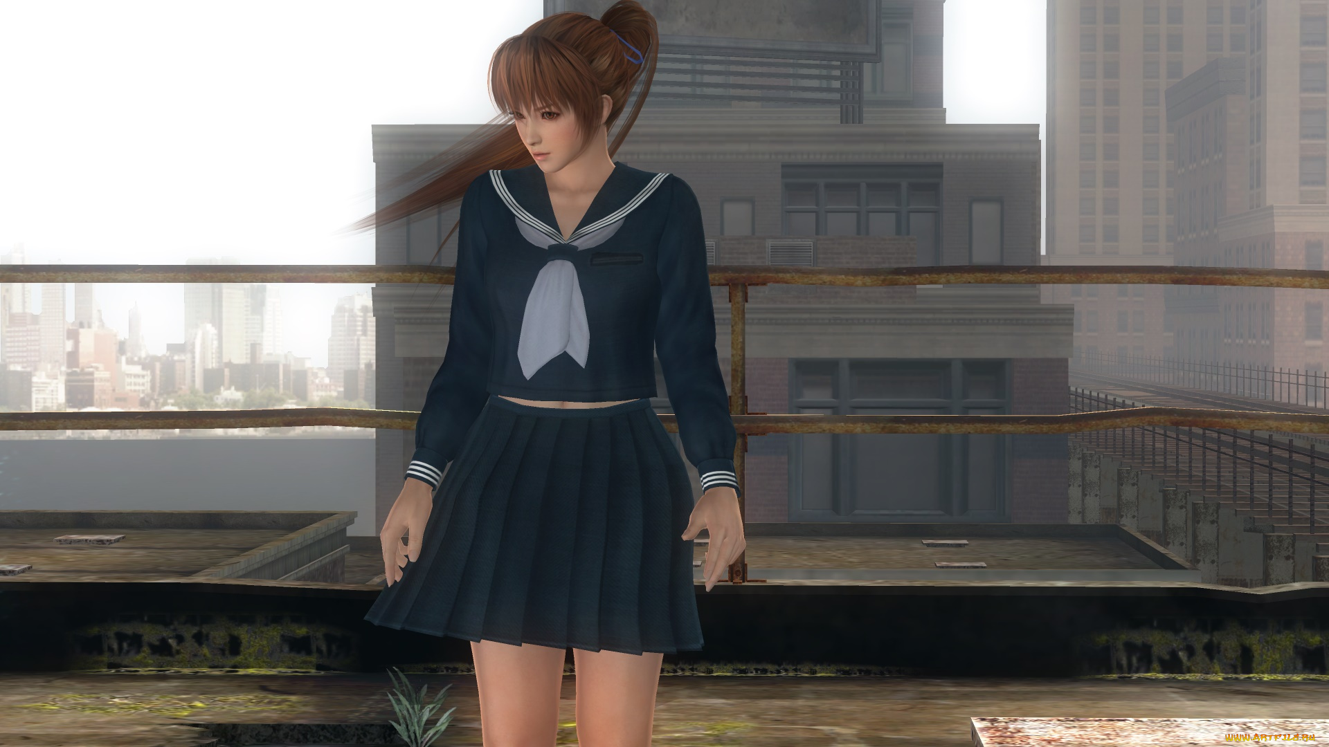 3д, графика, аниме, , anime, девушка, взгляд, фон