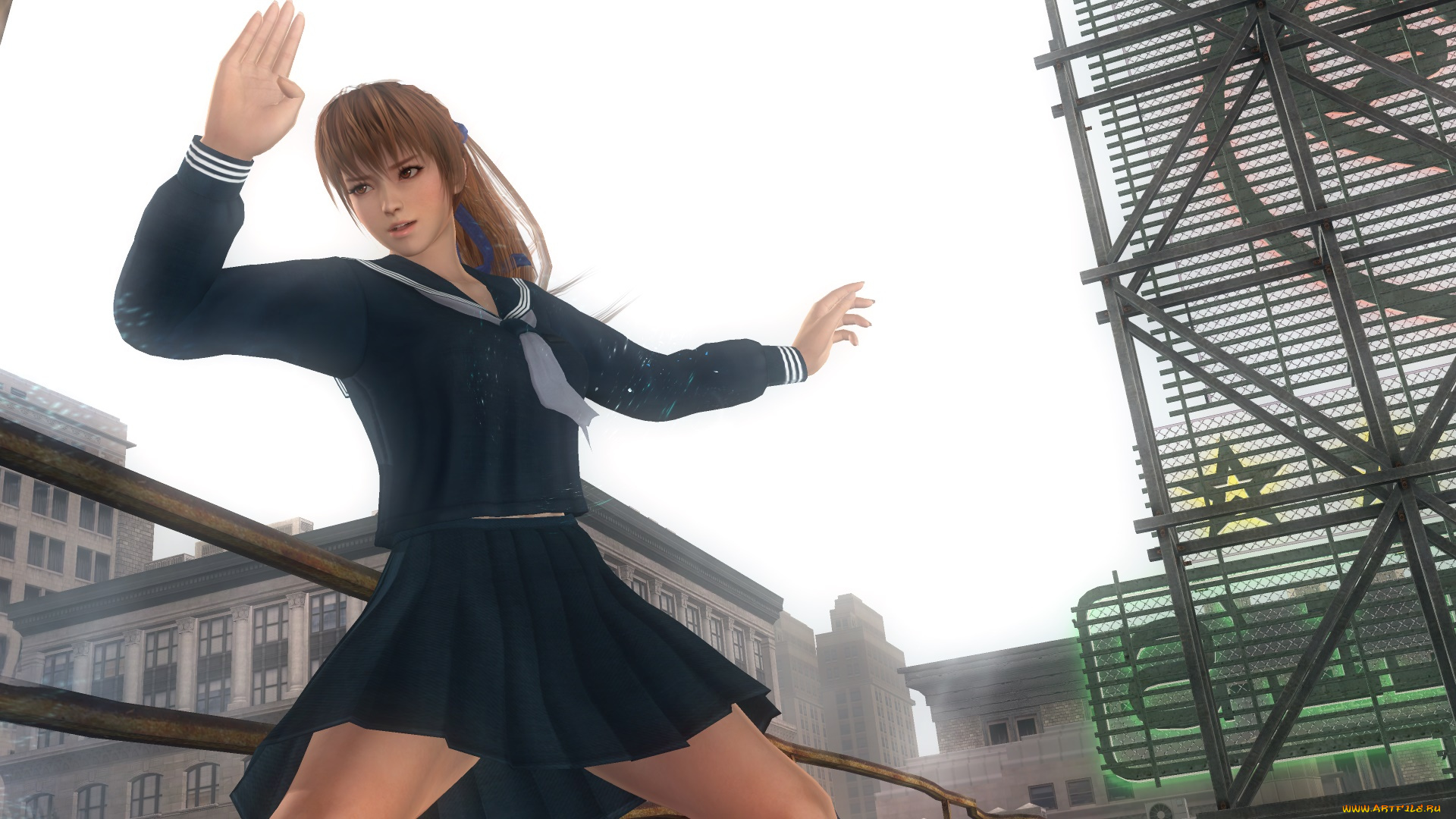 3д, графика, аниме, , anime, девушка, взгляд, фон