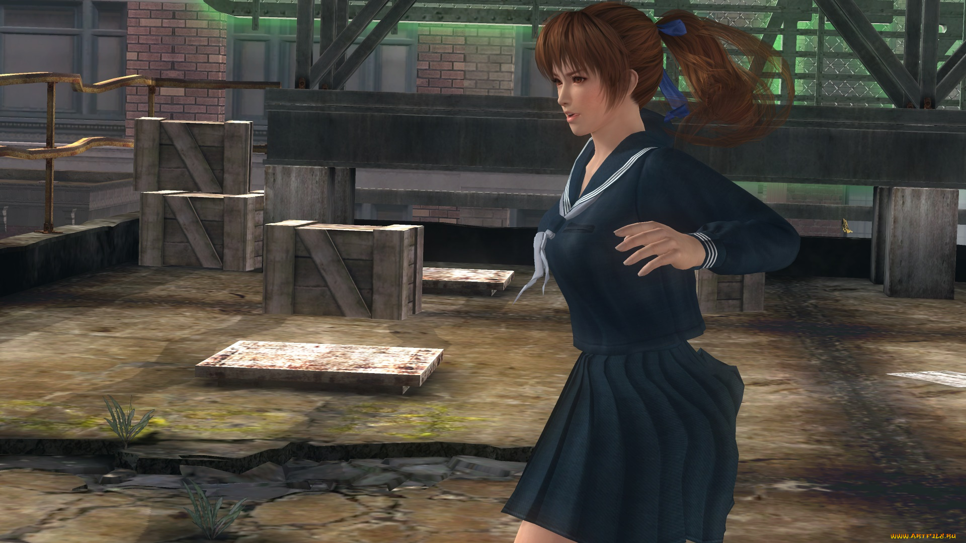 3д, графика, аниме, , anime, девушка, взгляд, фон