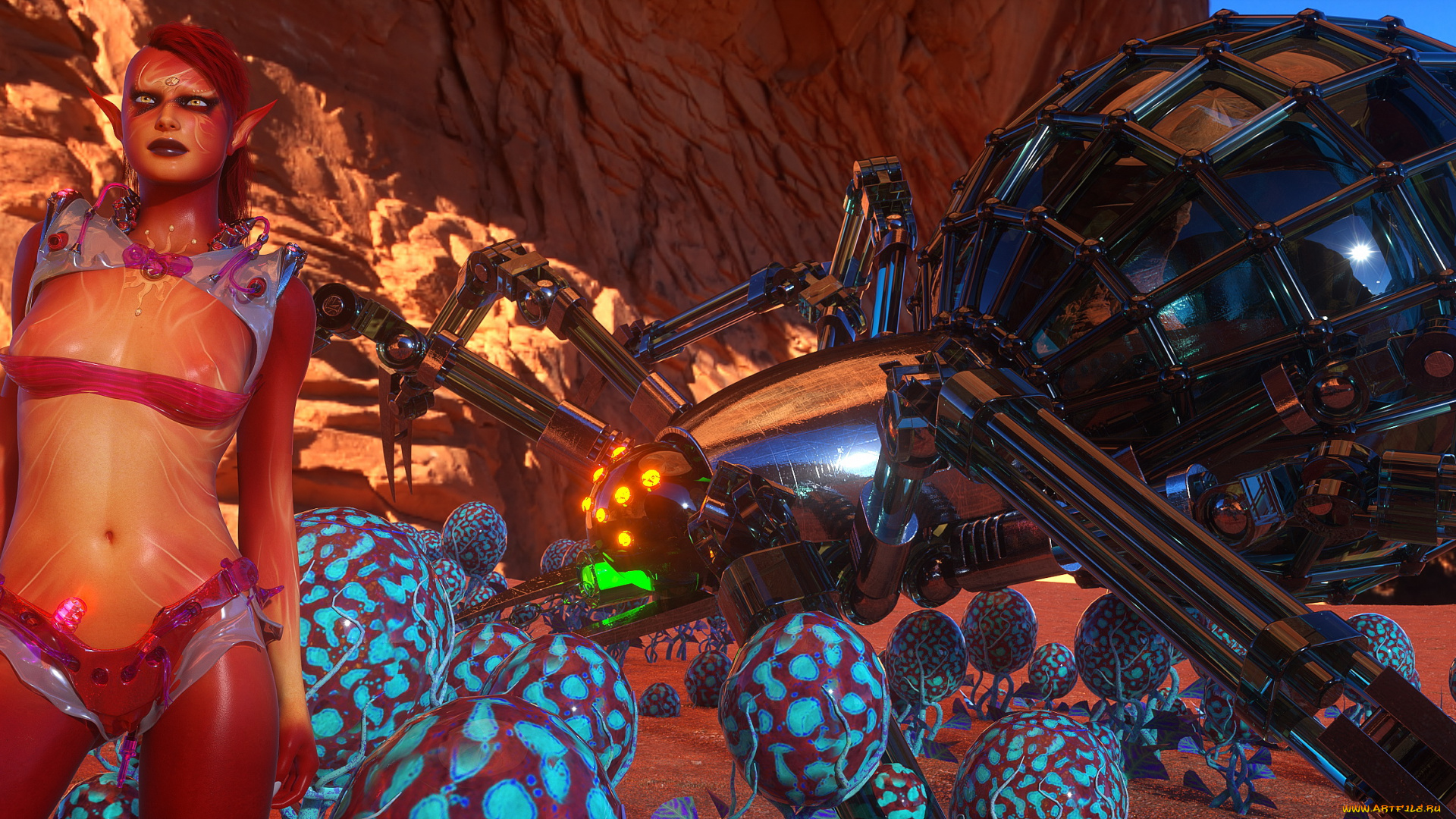 3д, графика, эльфы, , elves, эльфийка, взгляд, фон