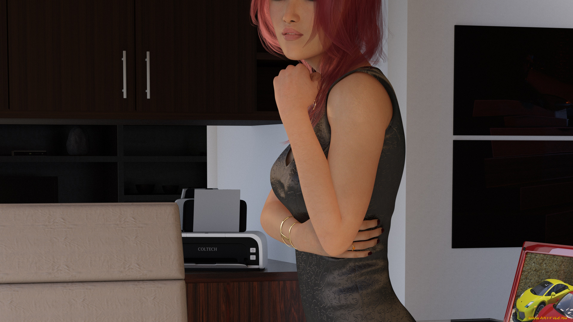 3д, графика, люди, , people, девушка, взгляд, фон