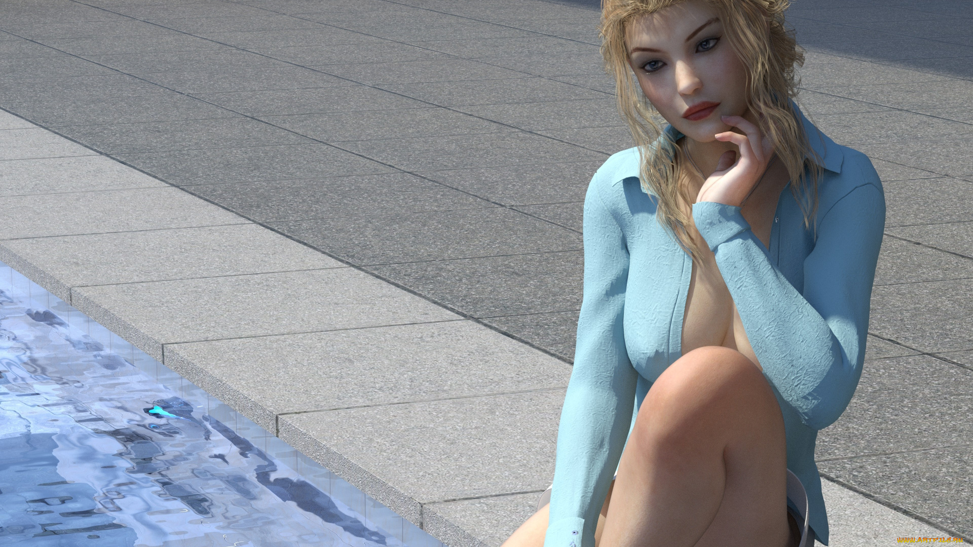 3д, графика, люди, , people, девушка, взгляд, фон