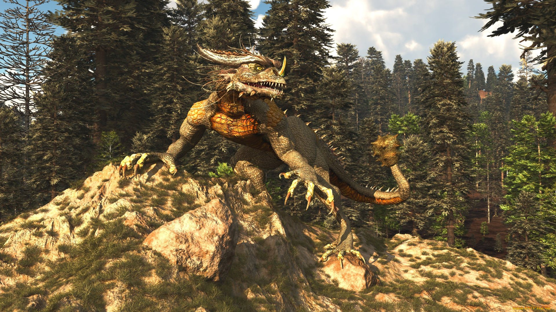 3д, графика, животные, , animals, дракон