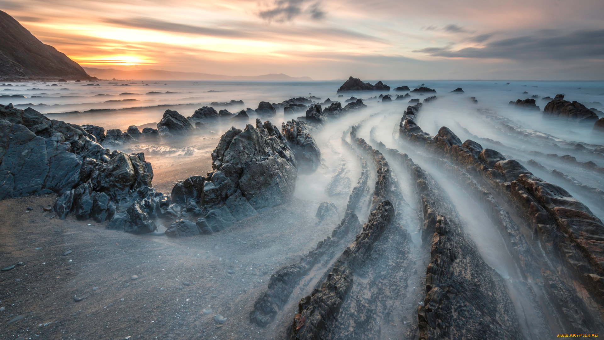 природа, побережье, испания, баррика, скалы, хребет, дракона, камни, море