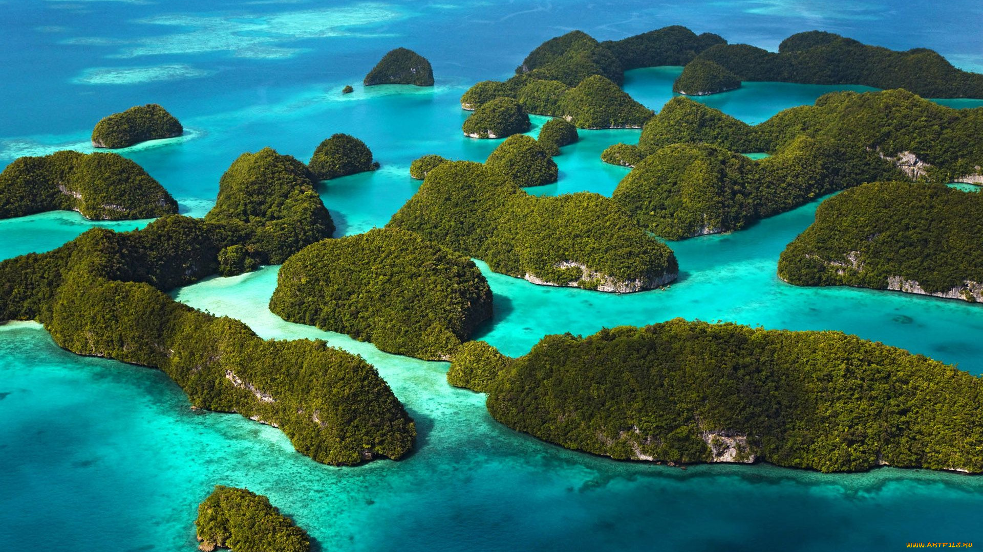 природа, побережье, зелень, острова, море