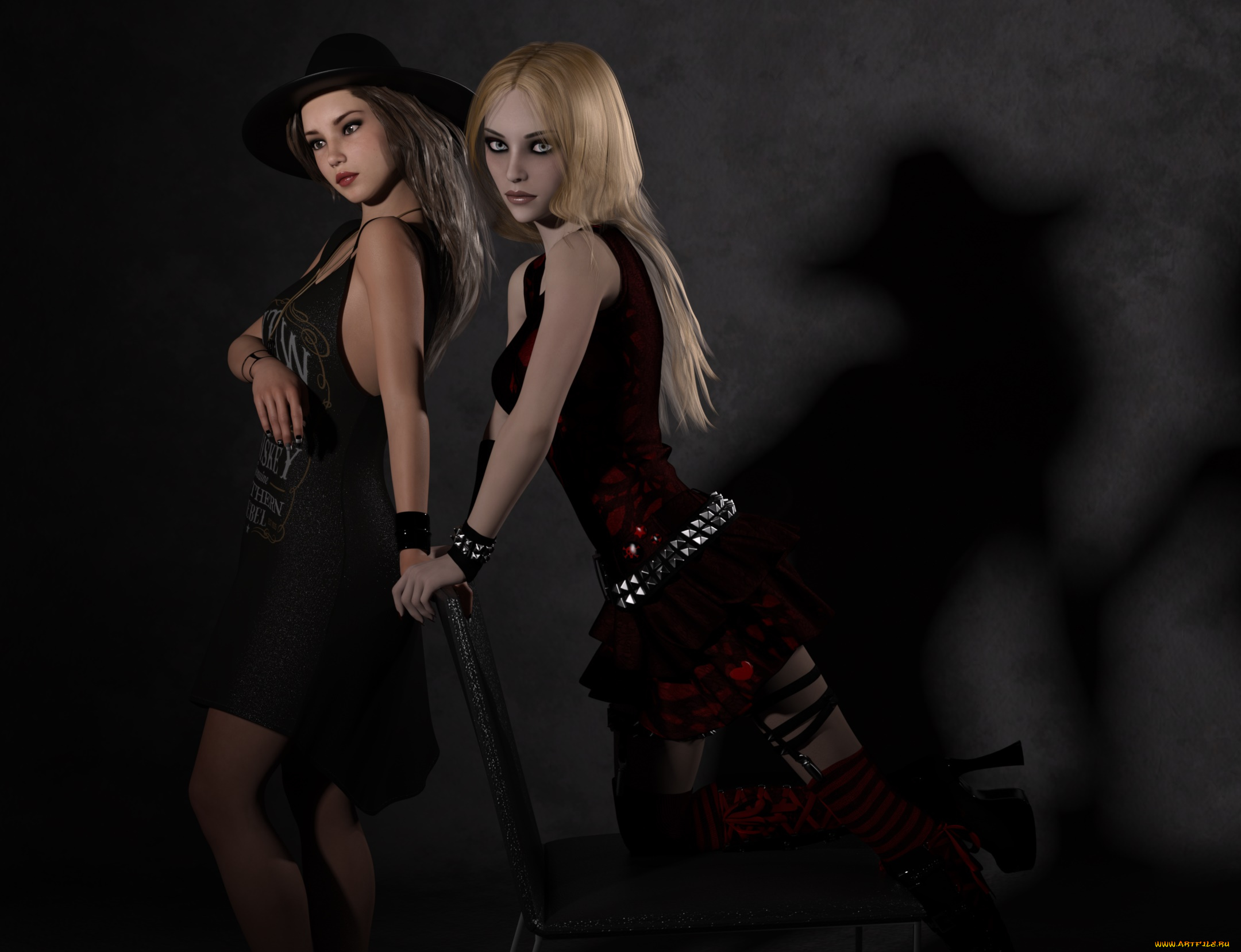 3д, графика, люди, , people, девушки, взгляд, фон