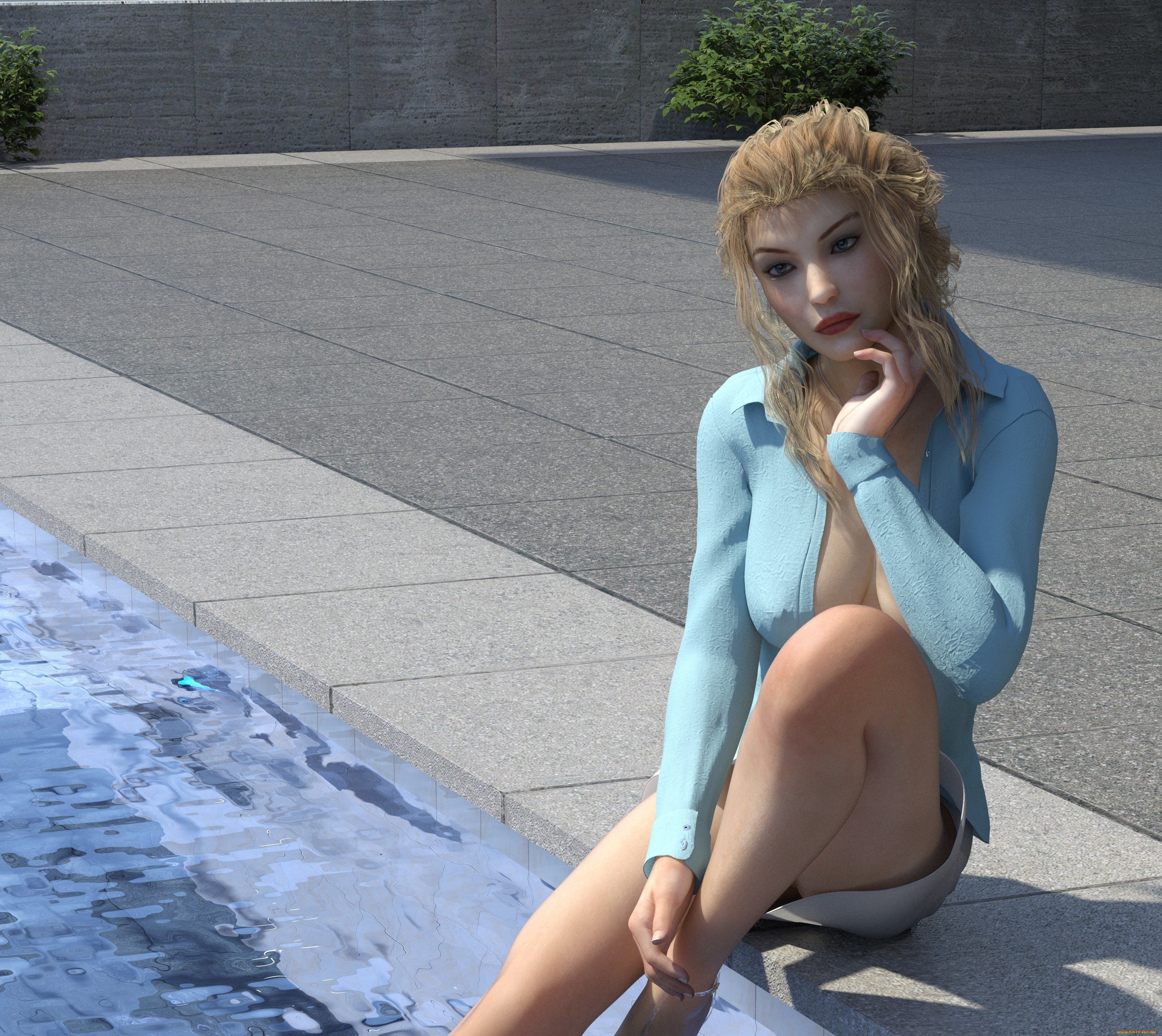 3д, графика, люди, , people, девушка, взгляд, фон