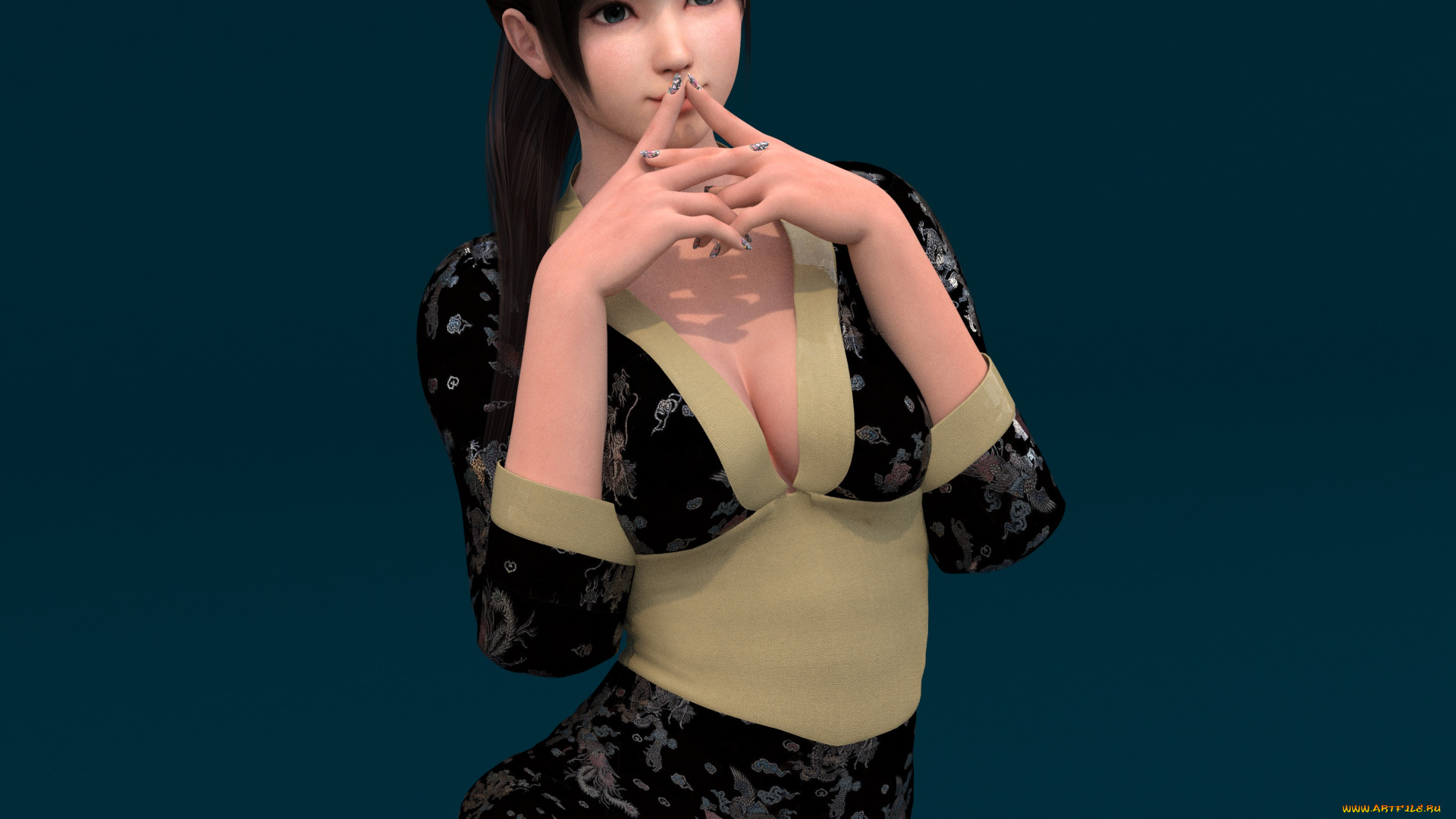 3д, графика, люди, , people, девушка, взгляд, фон