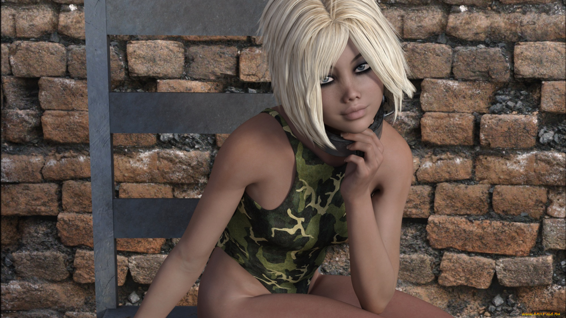 3д, графика, люди, , people, девушка, взгляд, фон