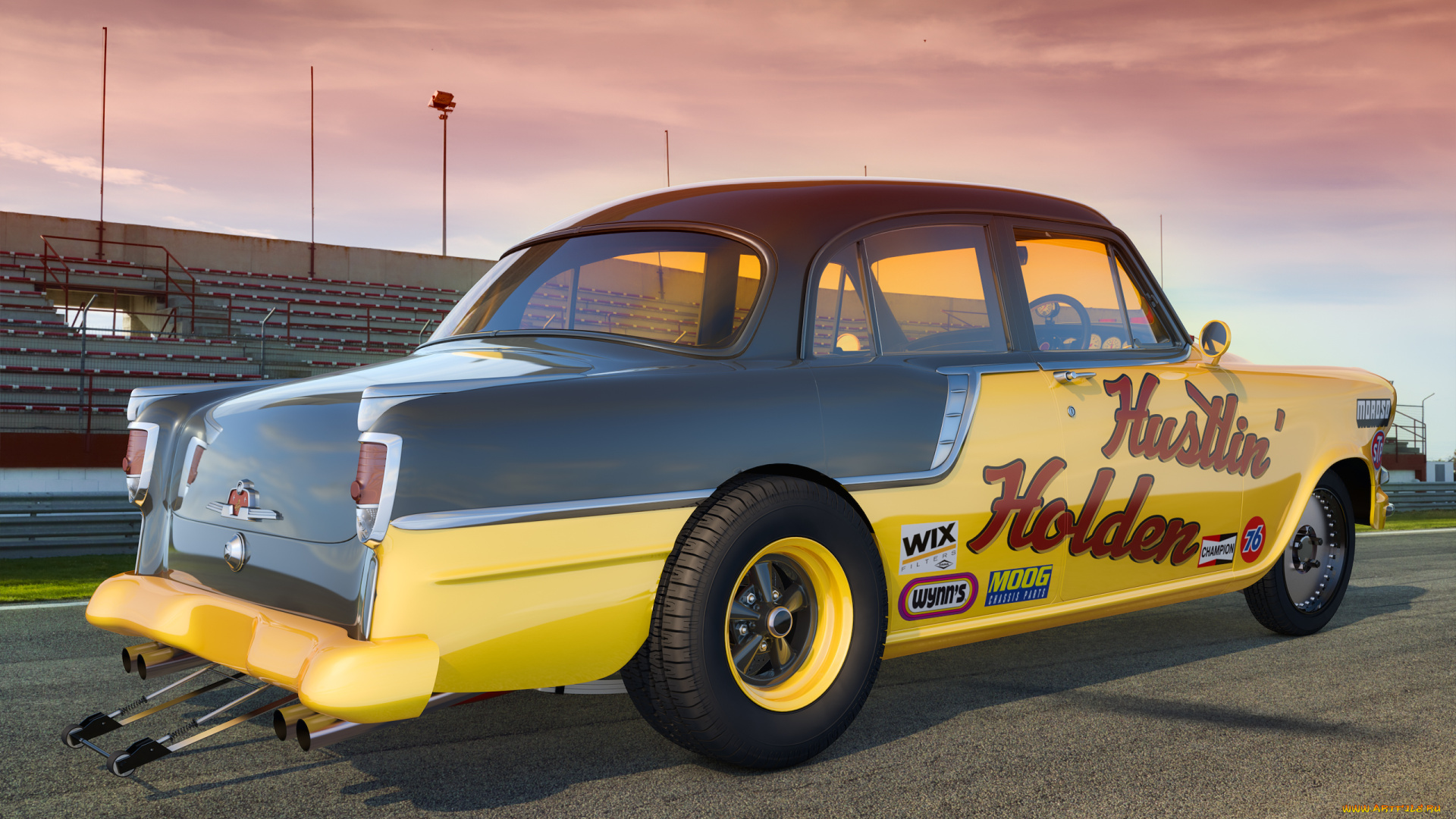 автомобили, 3д, фон, автомобиль