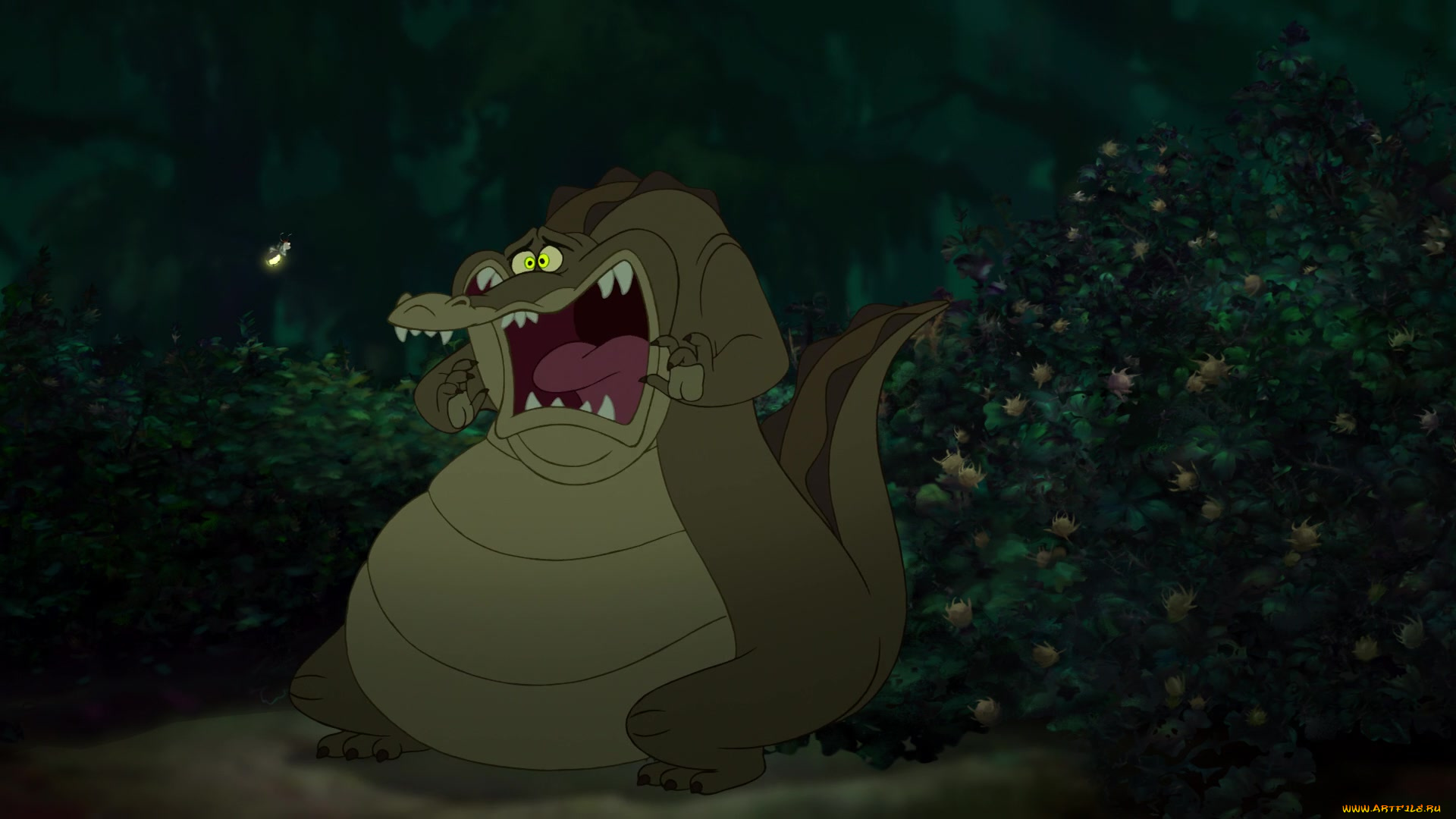 мультфильмы, the, princess, and, the, frog, растения, страх, крокодил