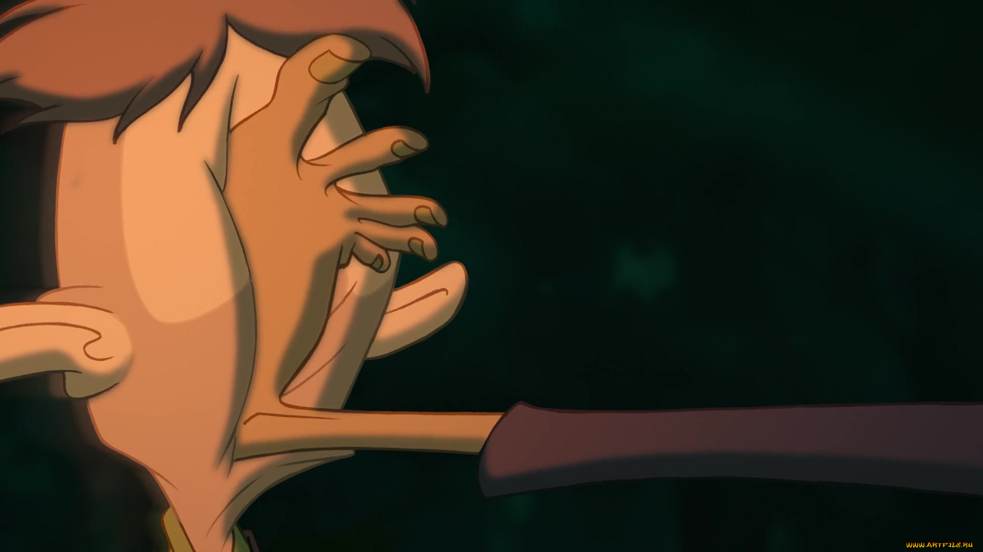 мультфильмы, the, princess, and, the, frog, удар, лицо, нога