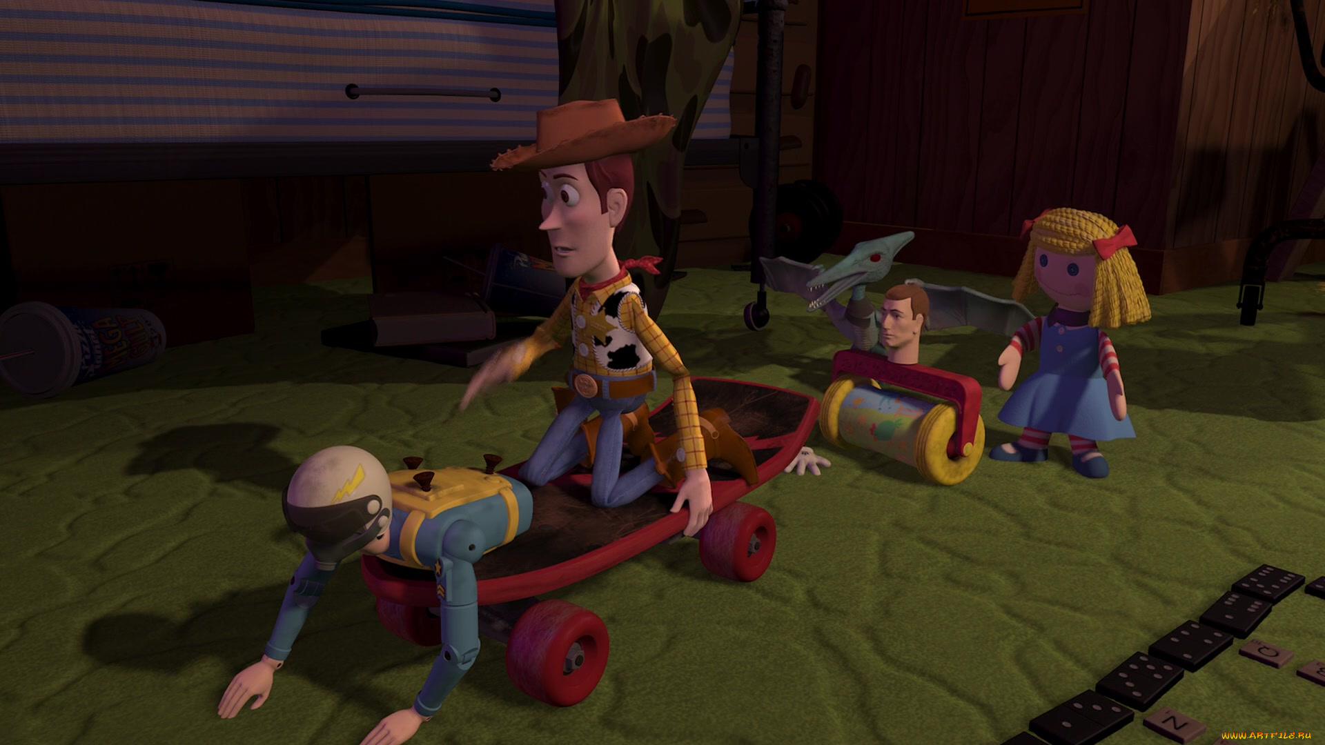 мультфильмы, toy, story, ковбой, игрушка, скейт, домино, кукла