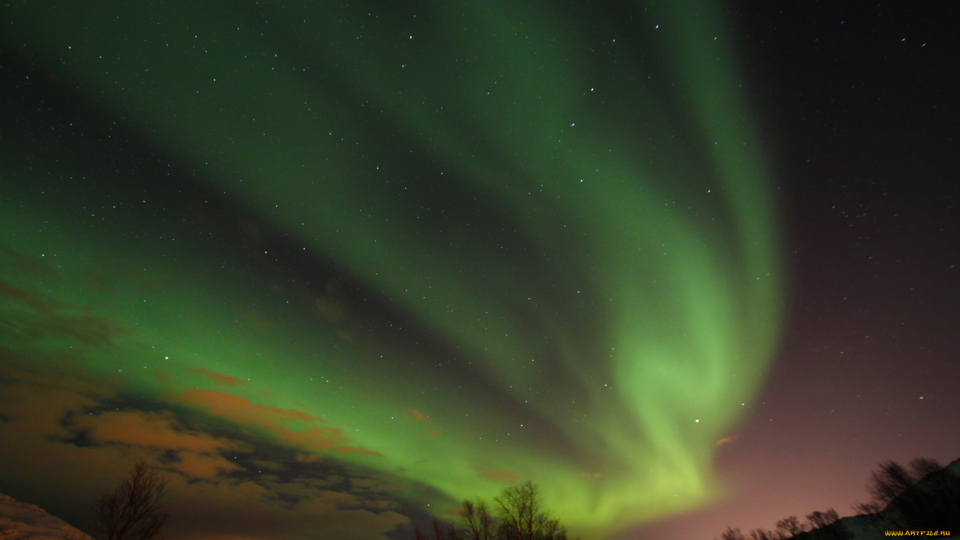 природа, северное, сияние, сияние