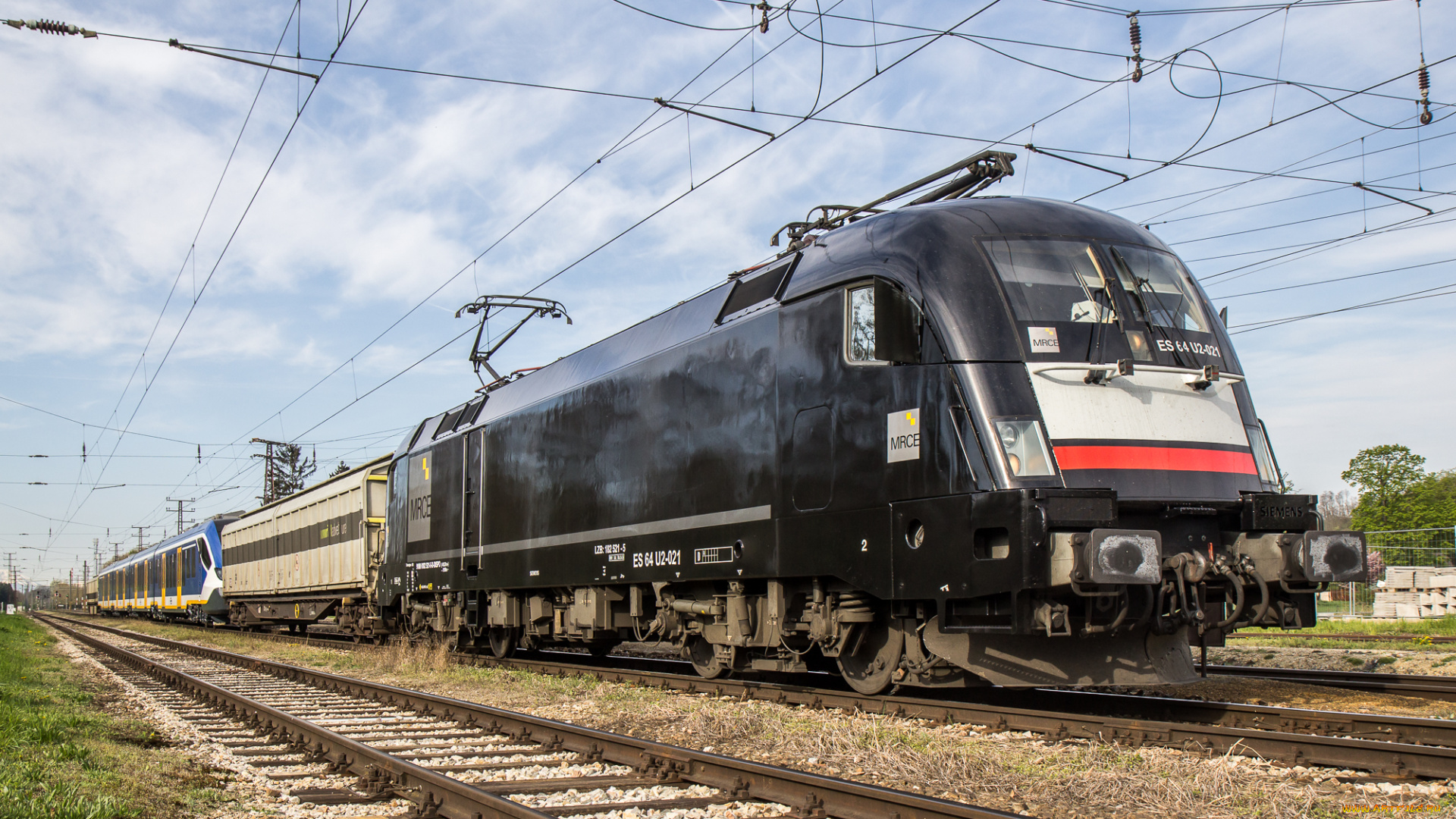 техника, электровозы, локомотив, состав