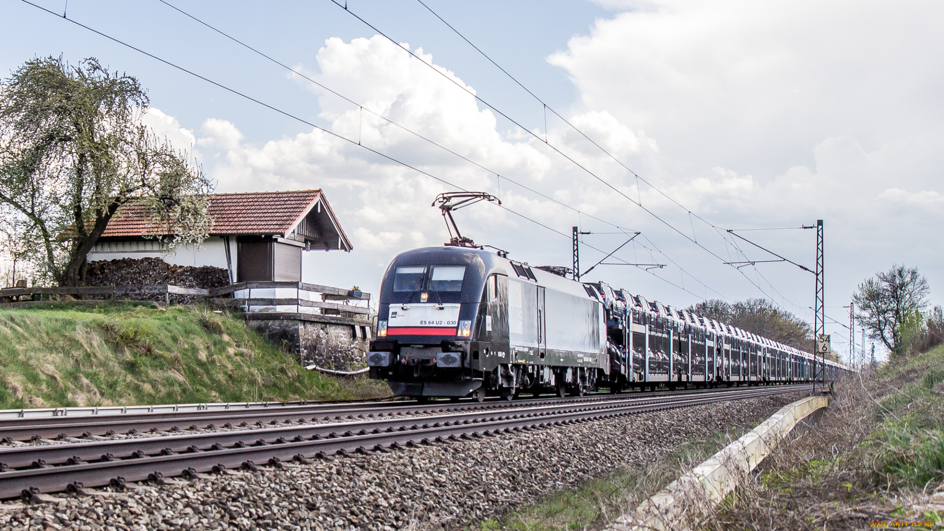 техника, электровозы, локомотив, состав