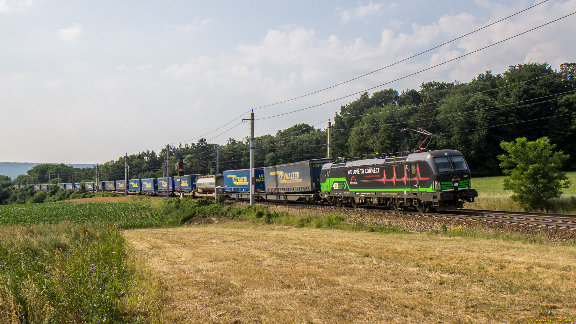 техника, электровозы, локомотив, состав