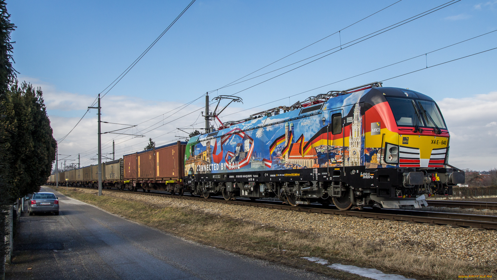 техника, электровозы, локомотив, состав