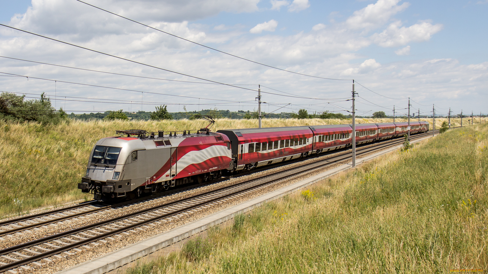 техника, электровозы, локомотив, состав