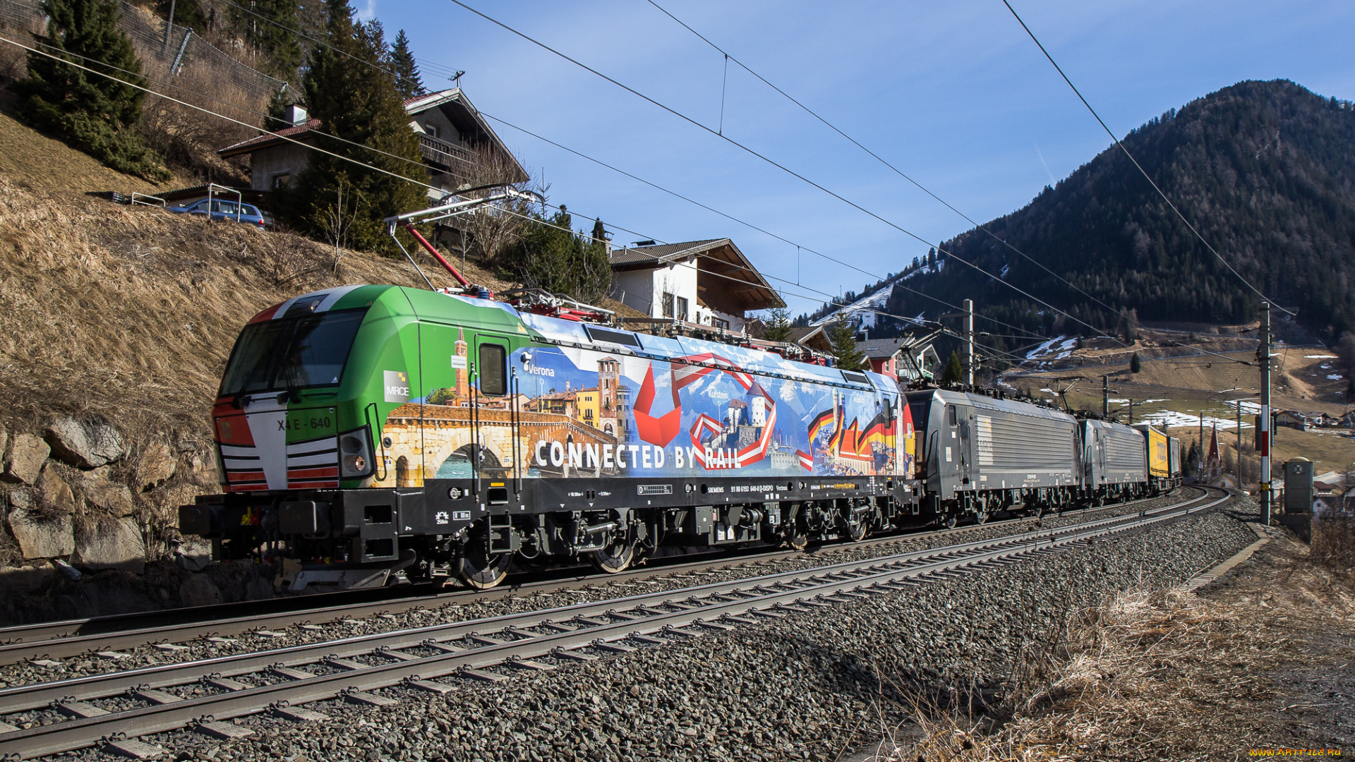 техника, электровозы, локомотив, состав