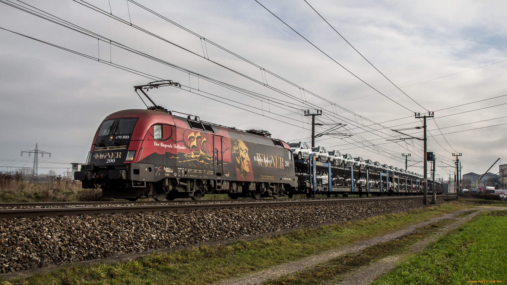 техника, электровозы, локомотив, состав