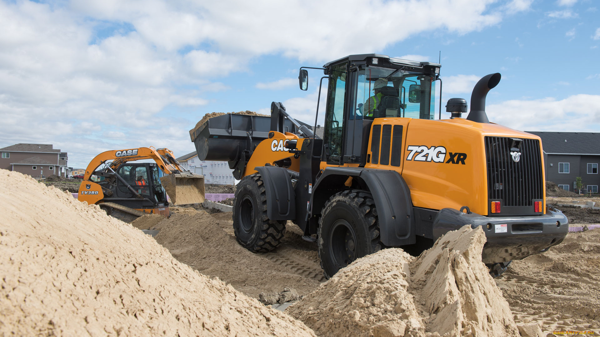 техника, фронтальные, погрузчики, case