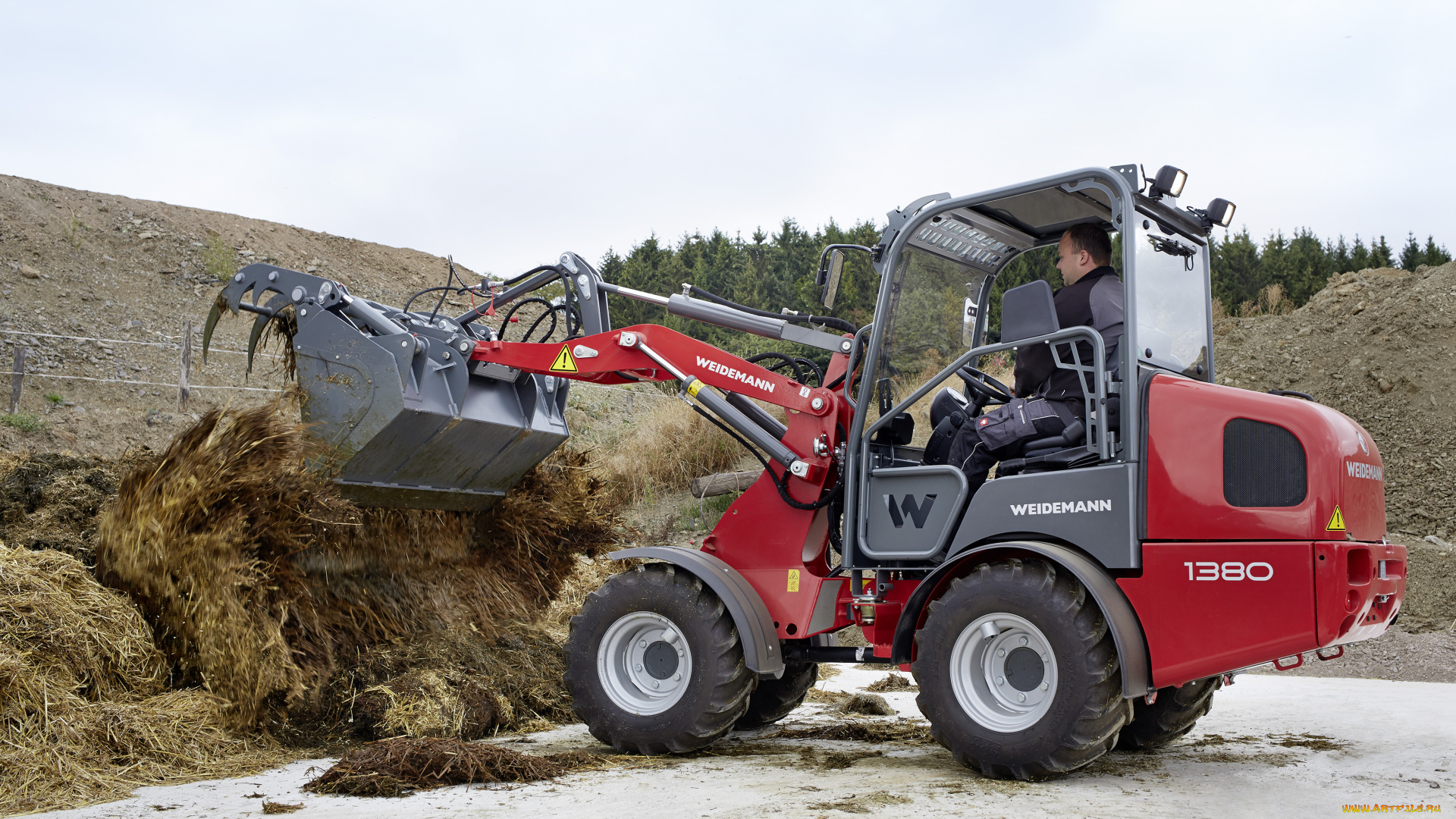 техника, фронтальные, погрузчики, weidemann