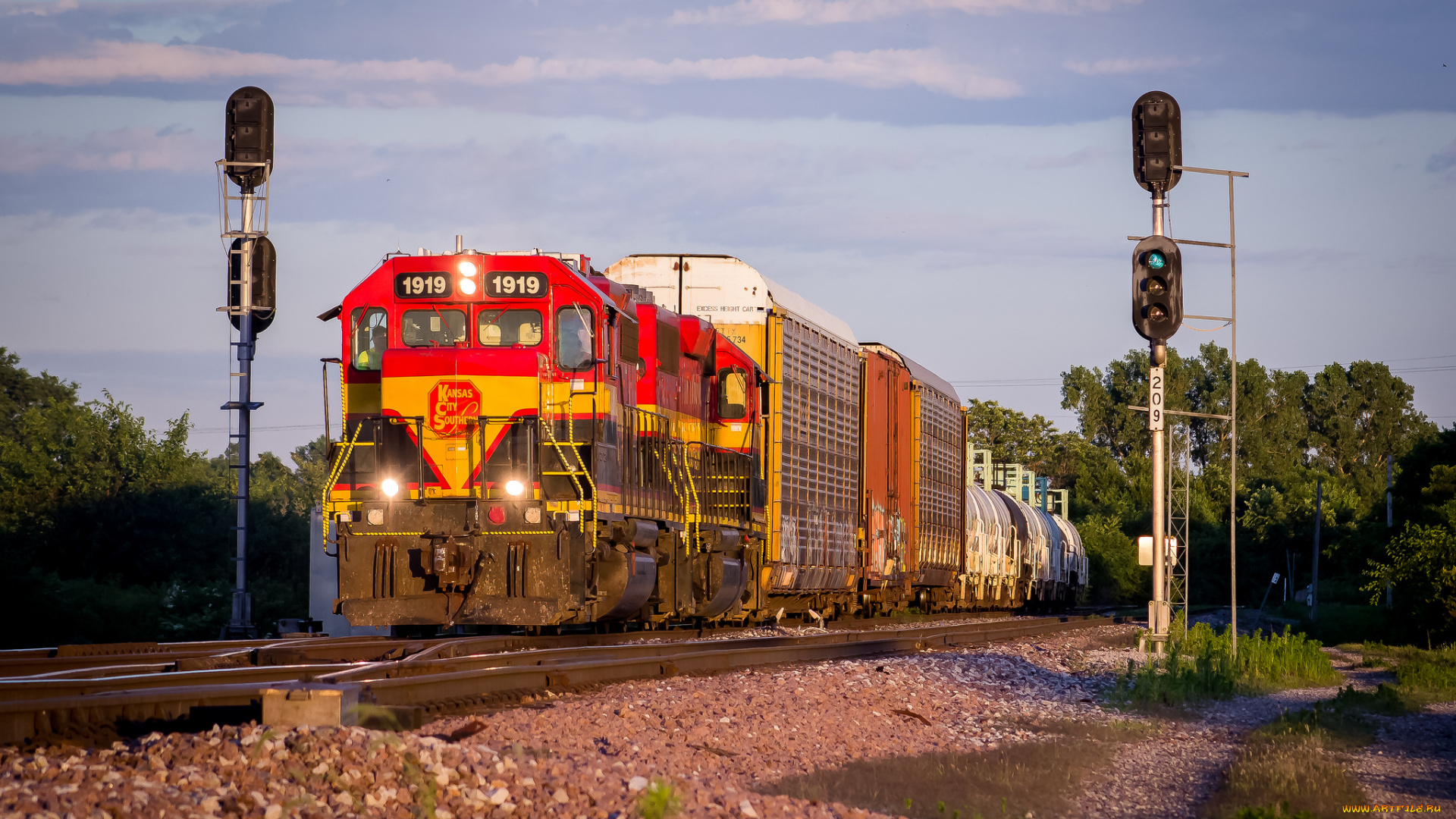 техника, поезда, локомотив, состав