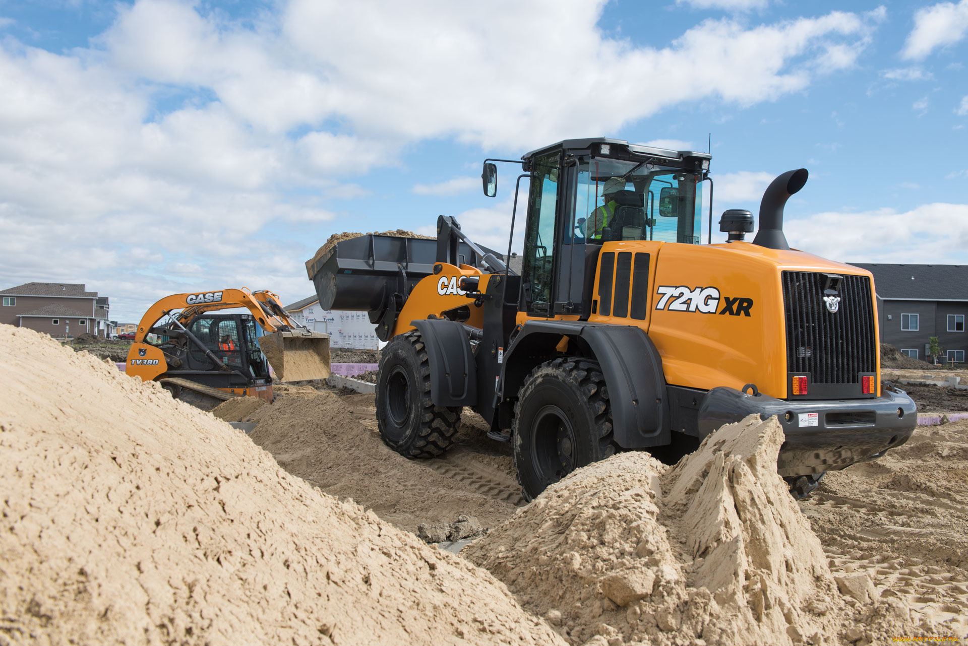 техника, фронтальные, погрузчики, case