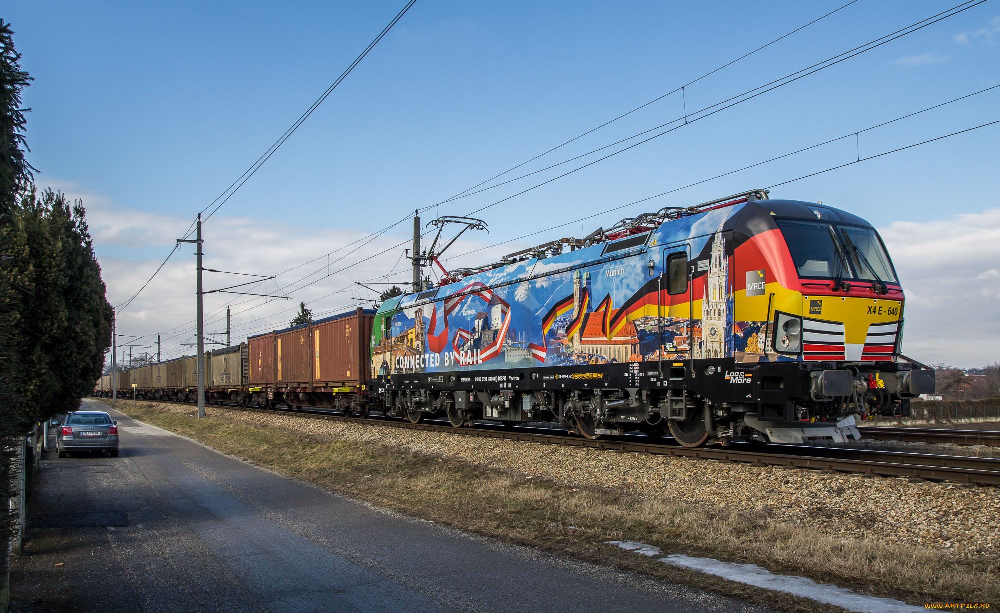 техника, электровозы, локомотив, состав