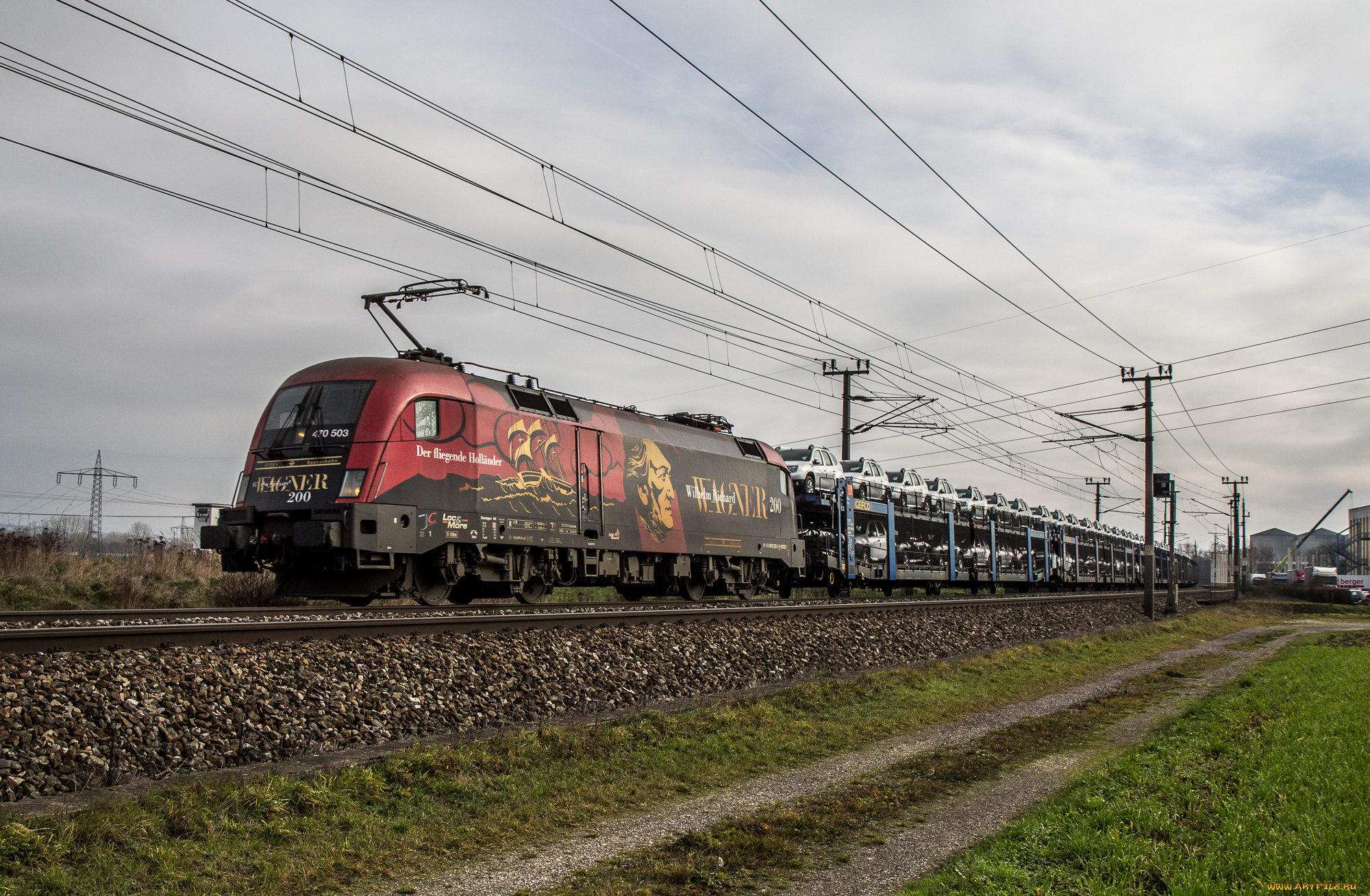 техника, электровозы, локомотив, состав