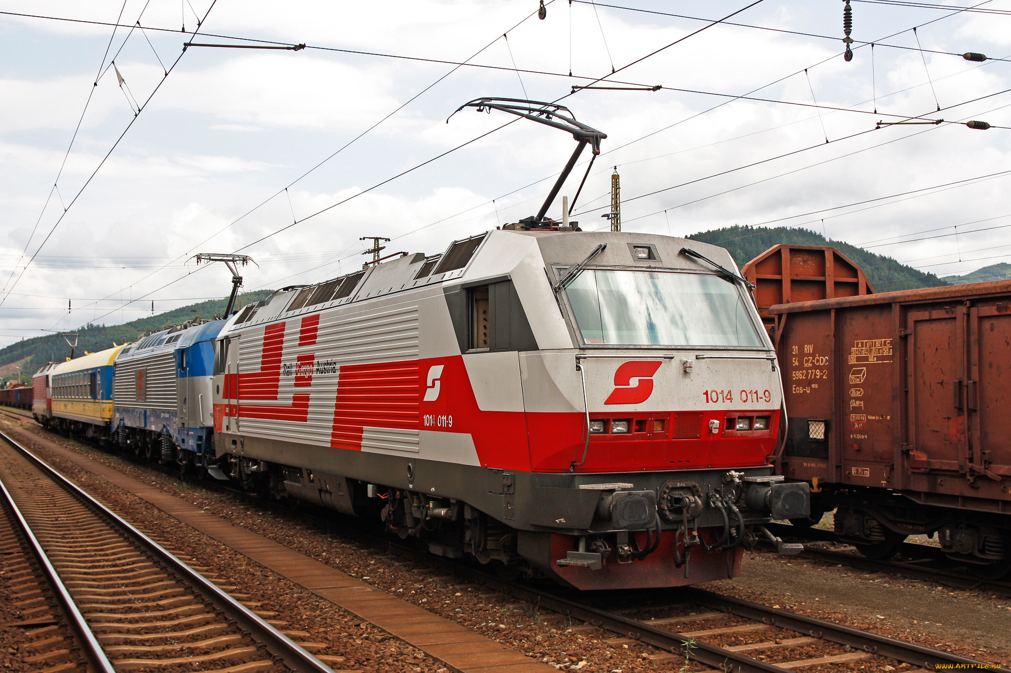 техника, электровозы, локомотив, состав