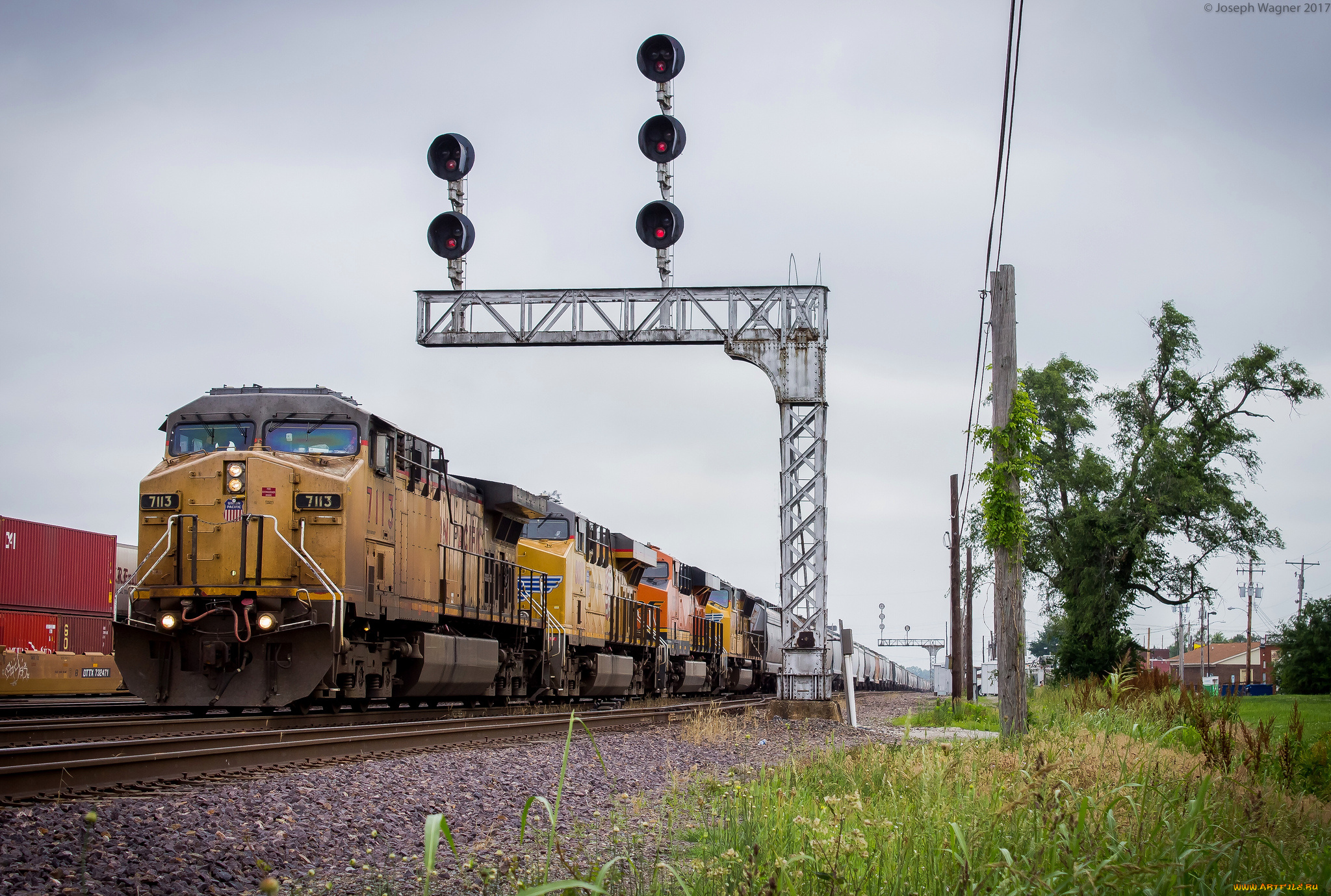 техника, поезда, локомотив, состав