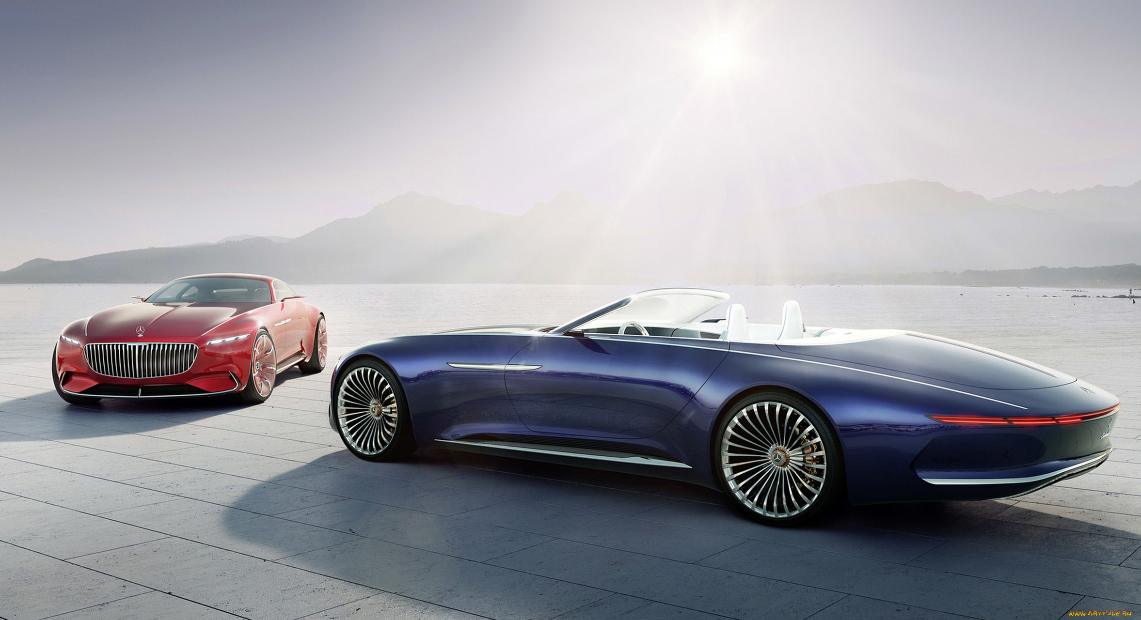 mercedes-maybach, vision, 6, cabriolet, ev, concept, 2017, and, mercedes-maybach, 6, concept, 2016, автомобили, mercedes-benz, mercedes-maybach, vision, 6, cabriolet, ev, 2017, concept, 2016