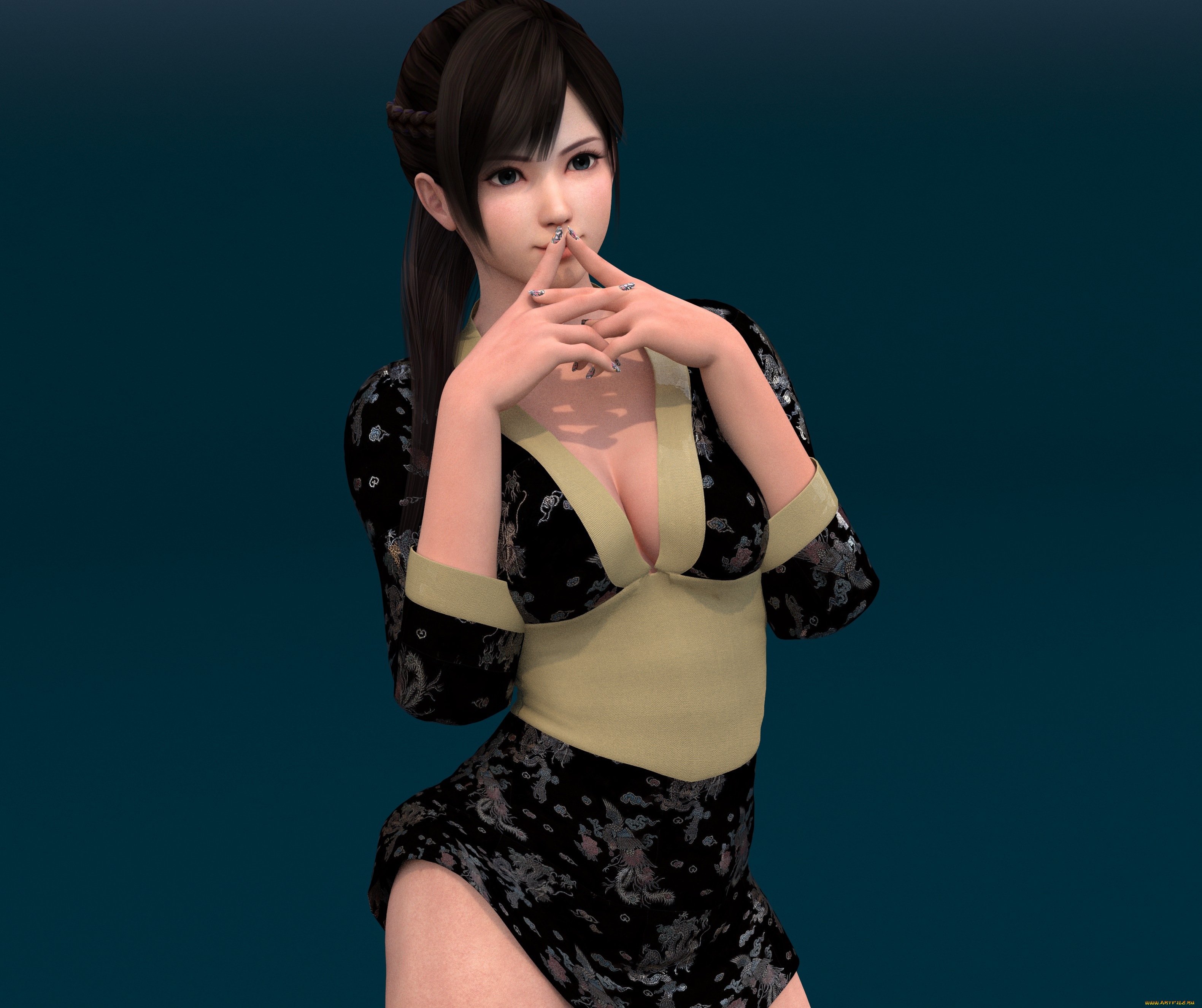 3д, графика, люди, , people, девушка, взгляд, фон