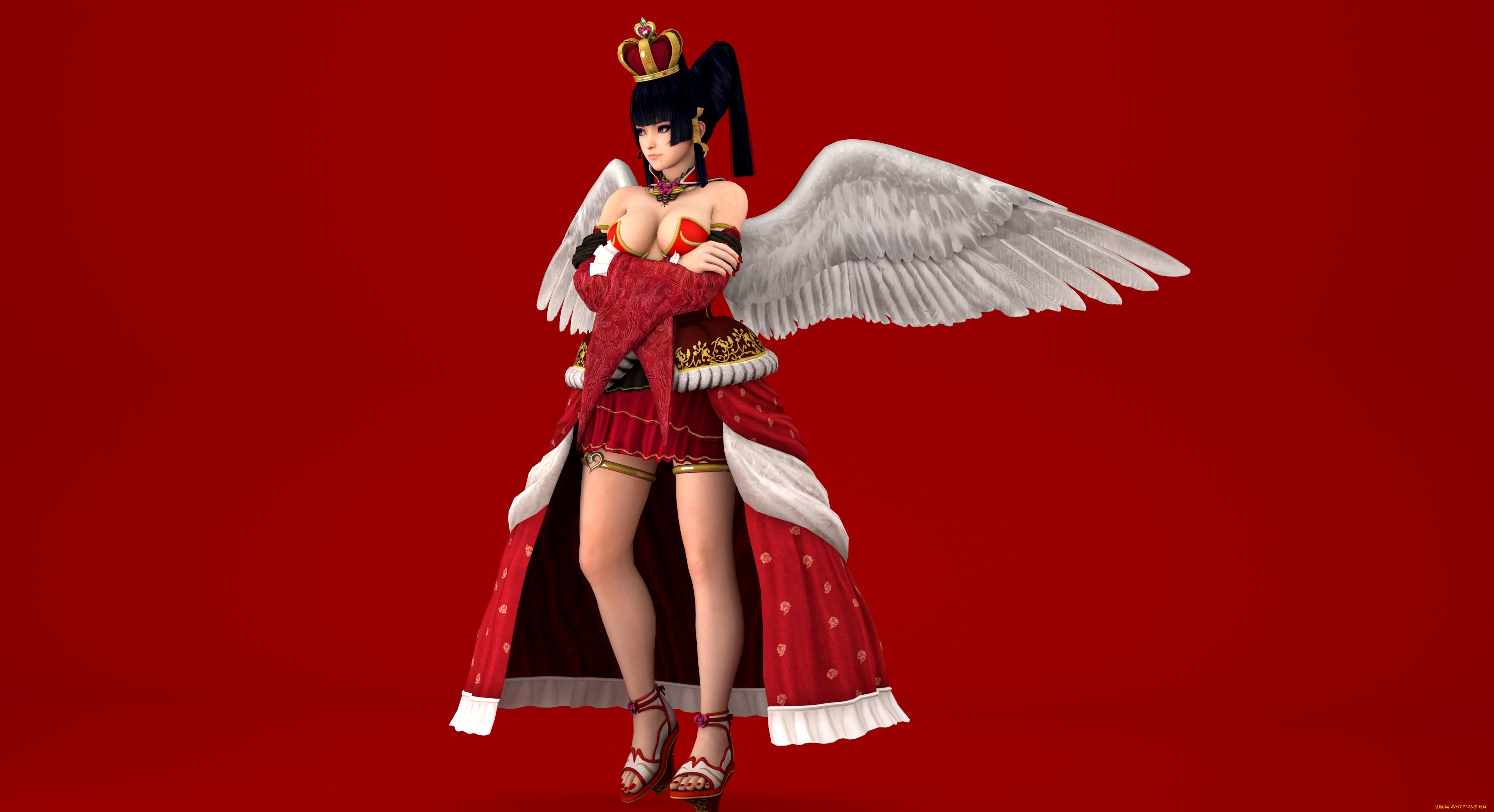 3д, графика, ангел, , angel, девушка, взгляд, фон, ангел