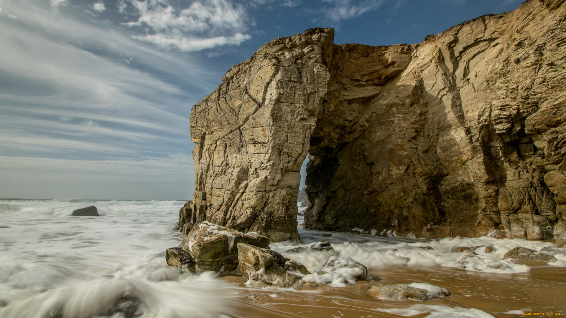 природа, побережье, простор