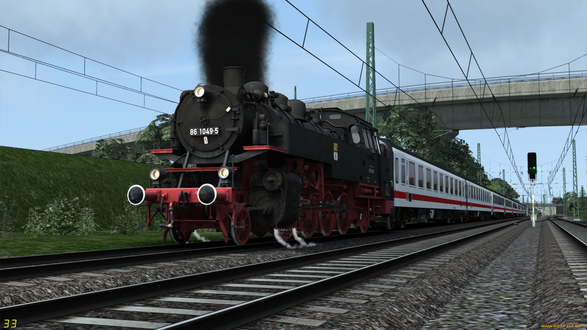 техника, 3d, поезд, вагоны