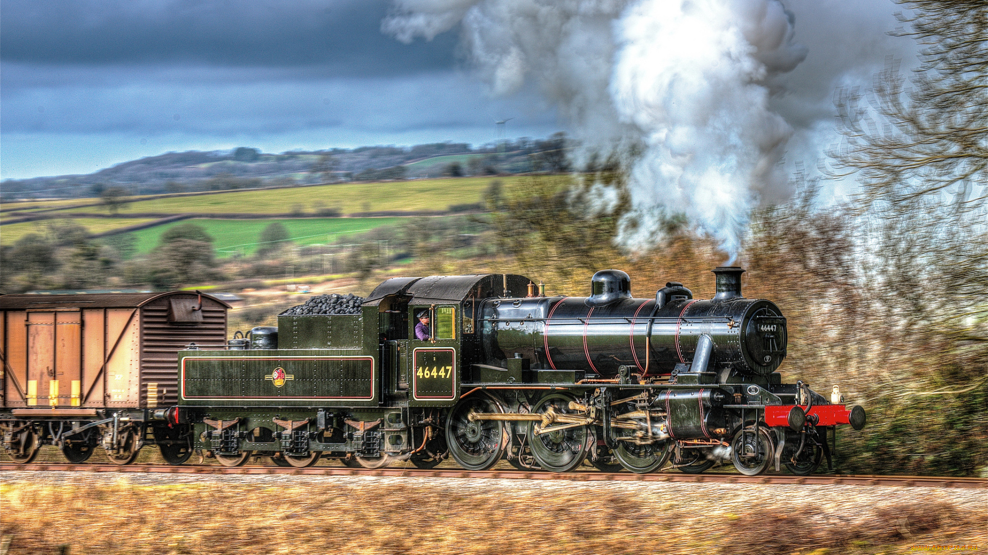 техника, паровозы, локомотив, состав